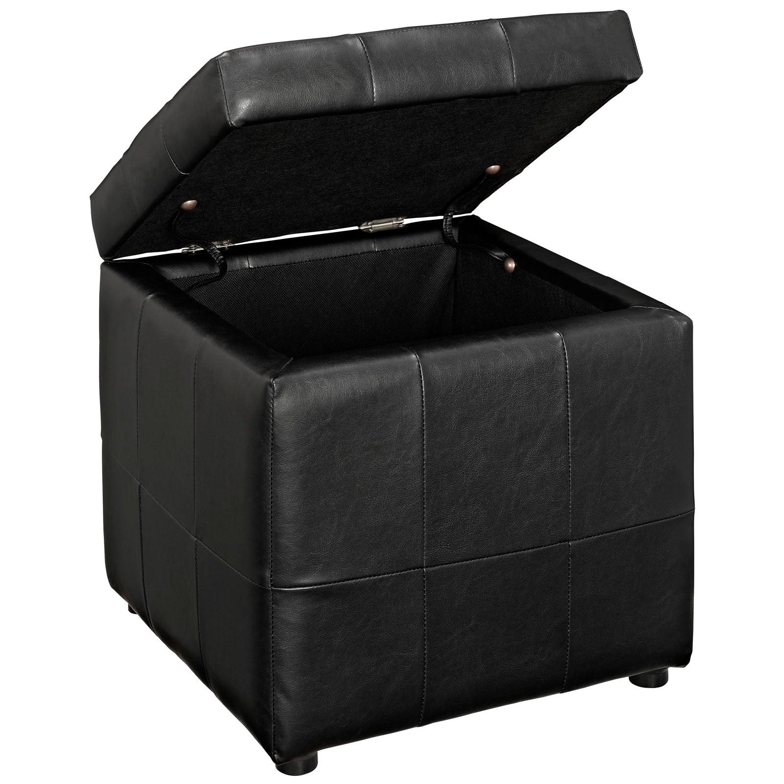 Volt Storage Upholstered Vinyl Ottoman-Ottoman-Modway-Wall2Wall Furnishings