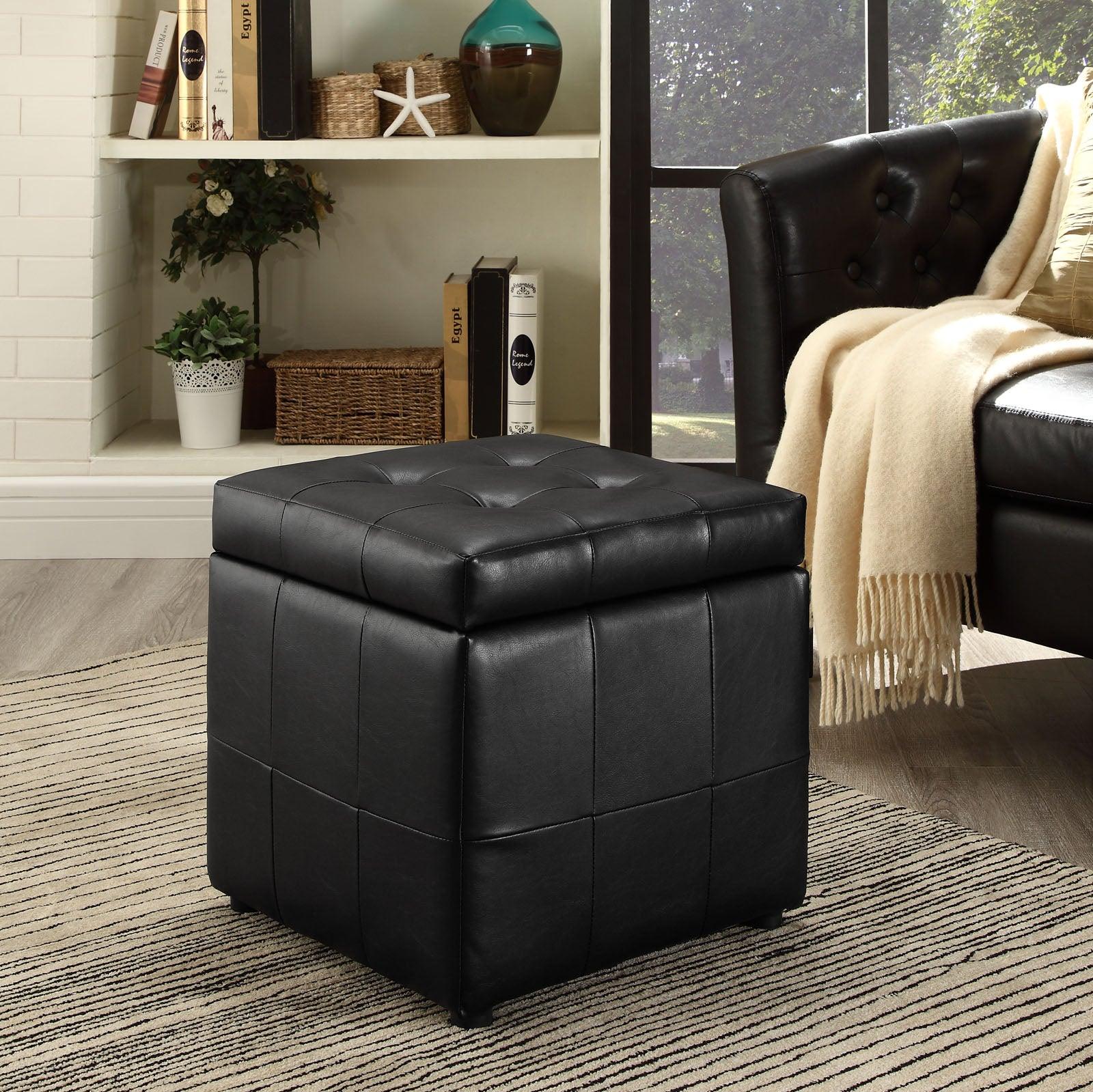 Volt Storage Upholstered Vinyl Ottoman-Ottoman-Modway-Wall2Wall Furnishings