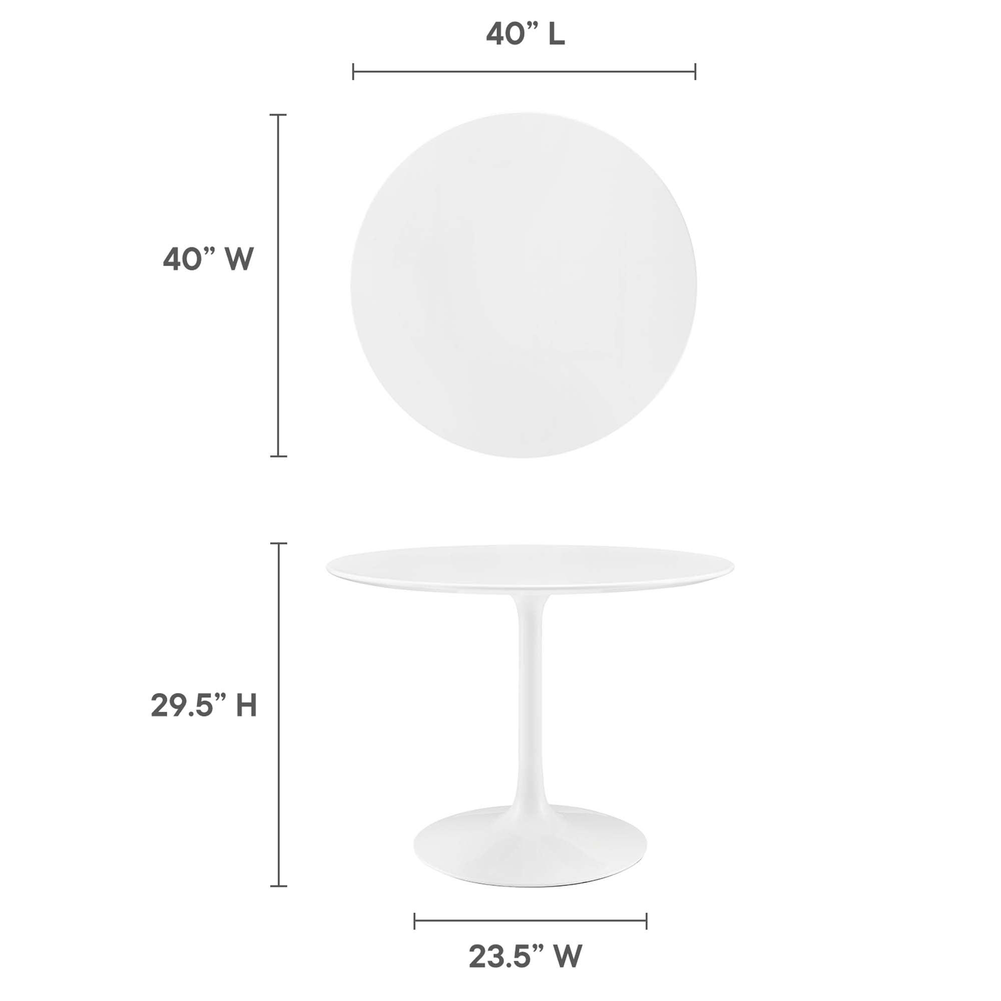 Lippa 40" Round Wood Dining Table