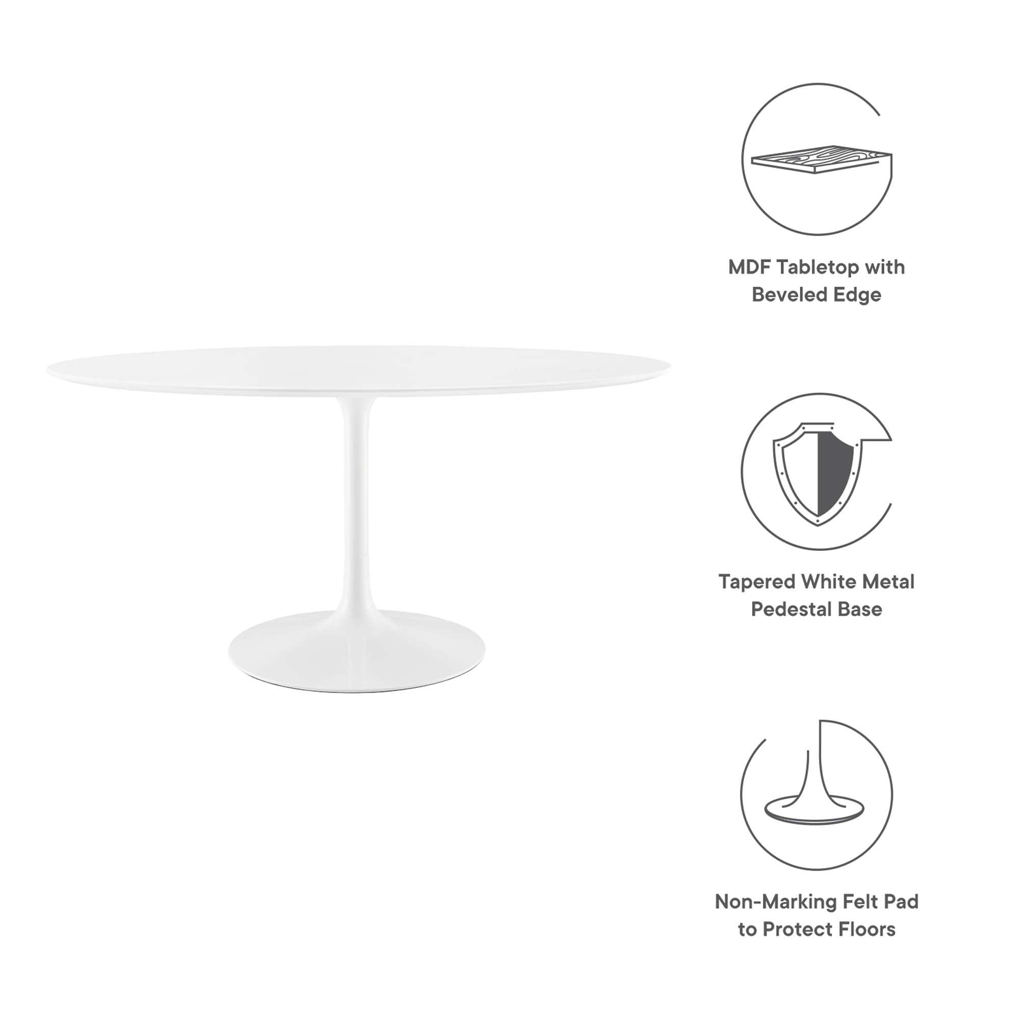 Lippa 60" Oval Wood Dining Table