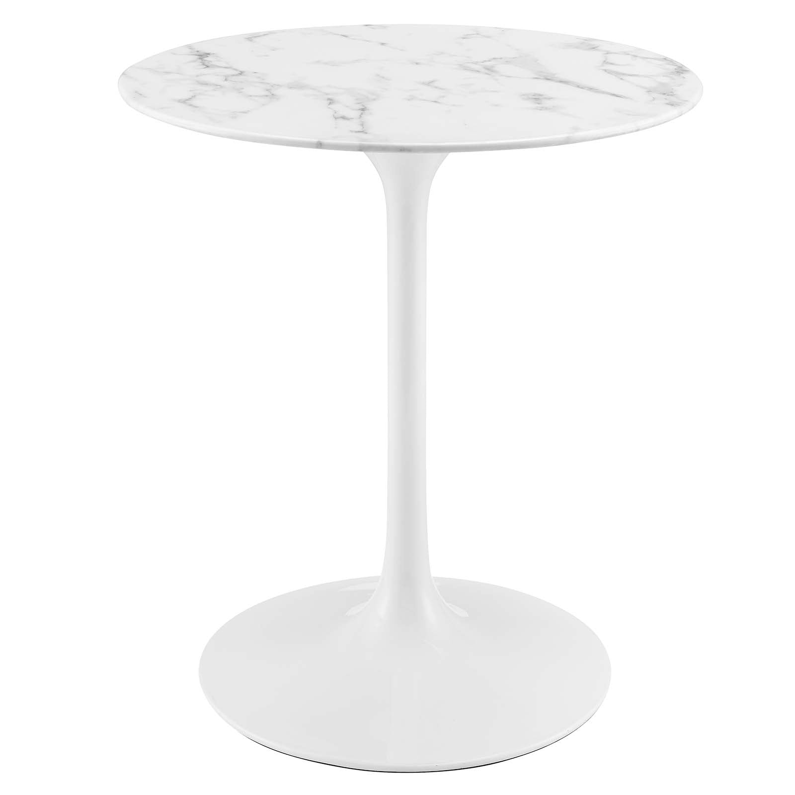 Lippa 28" Round Artificial Marble Dining Table-Dining Table-Modway-Wall2Wall Furnishings