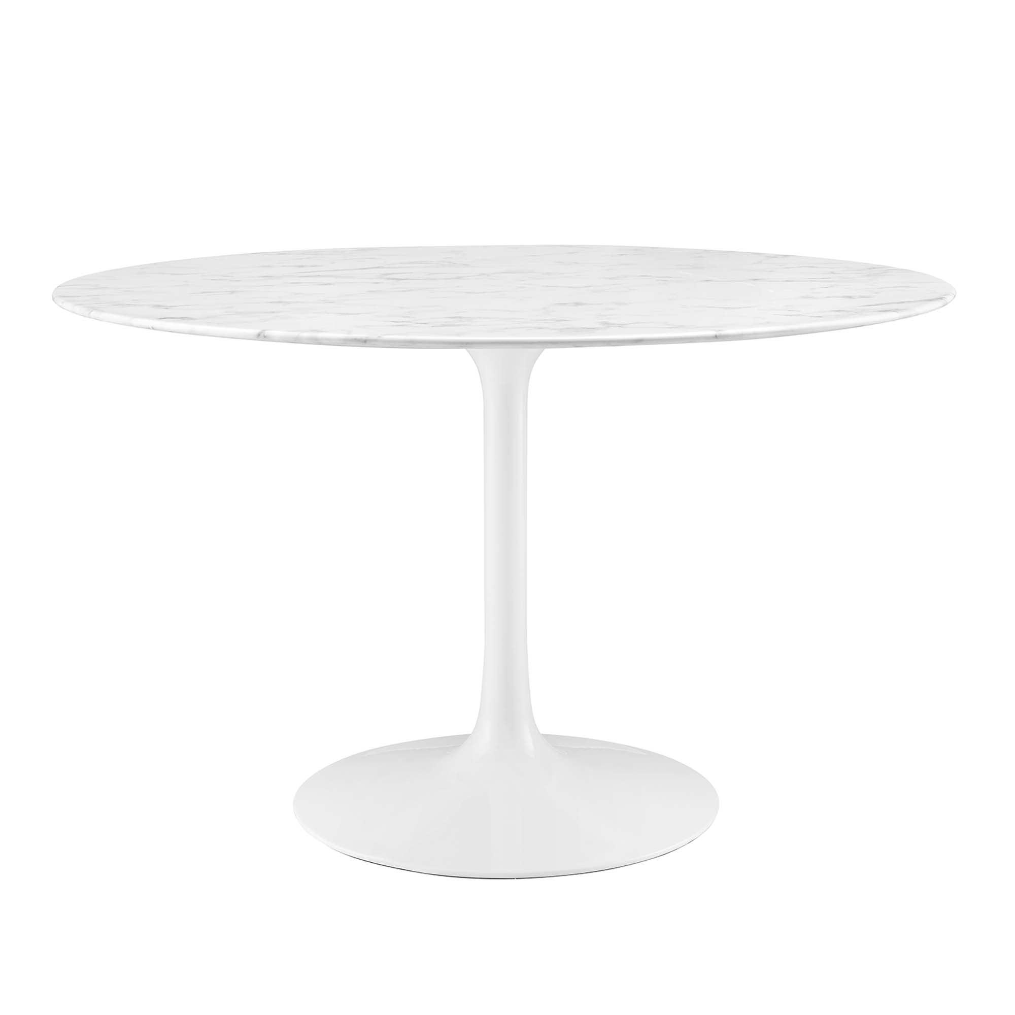 Lippa 48" Round Faux Marble Dining Table