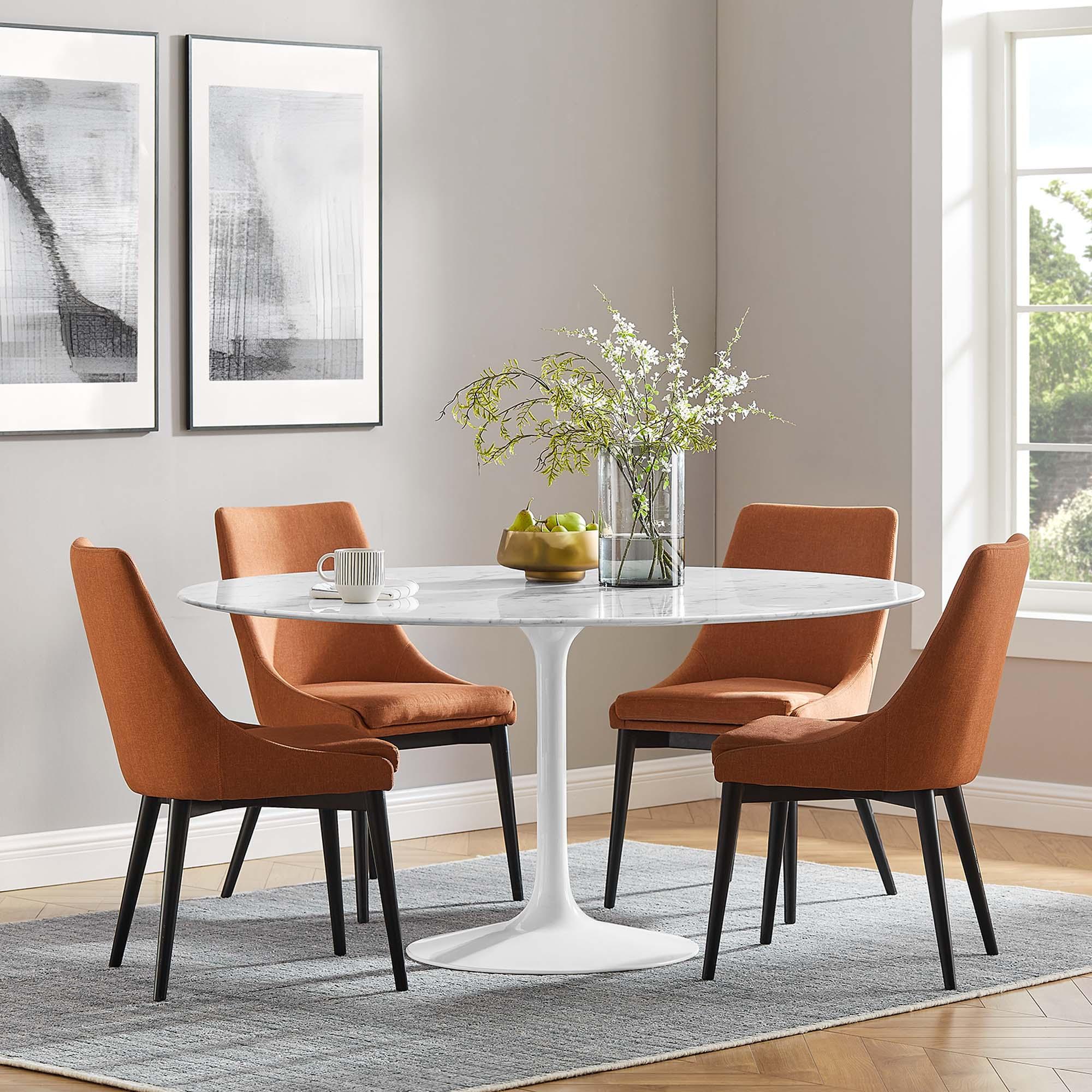 Lippa 60" Round Faux Marble Dining Table