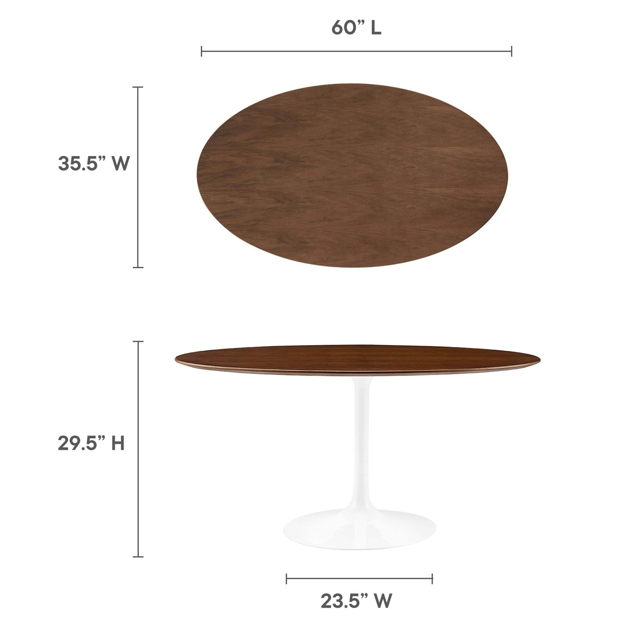 Lippa 60" Oval Wood Dining Table