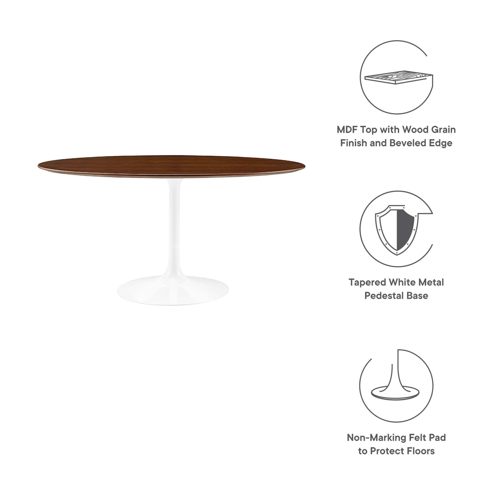 Lippa 60" Oval Wood Dining Table
