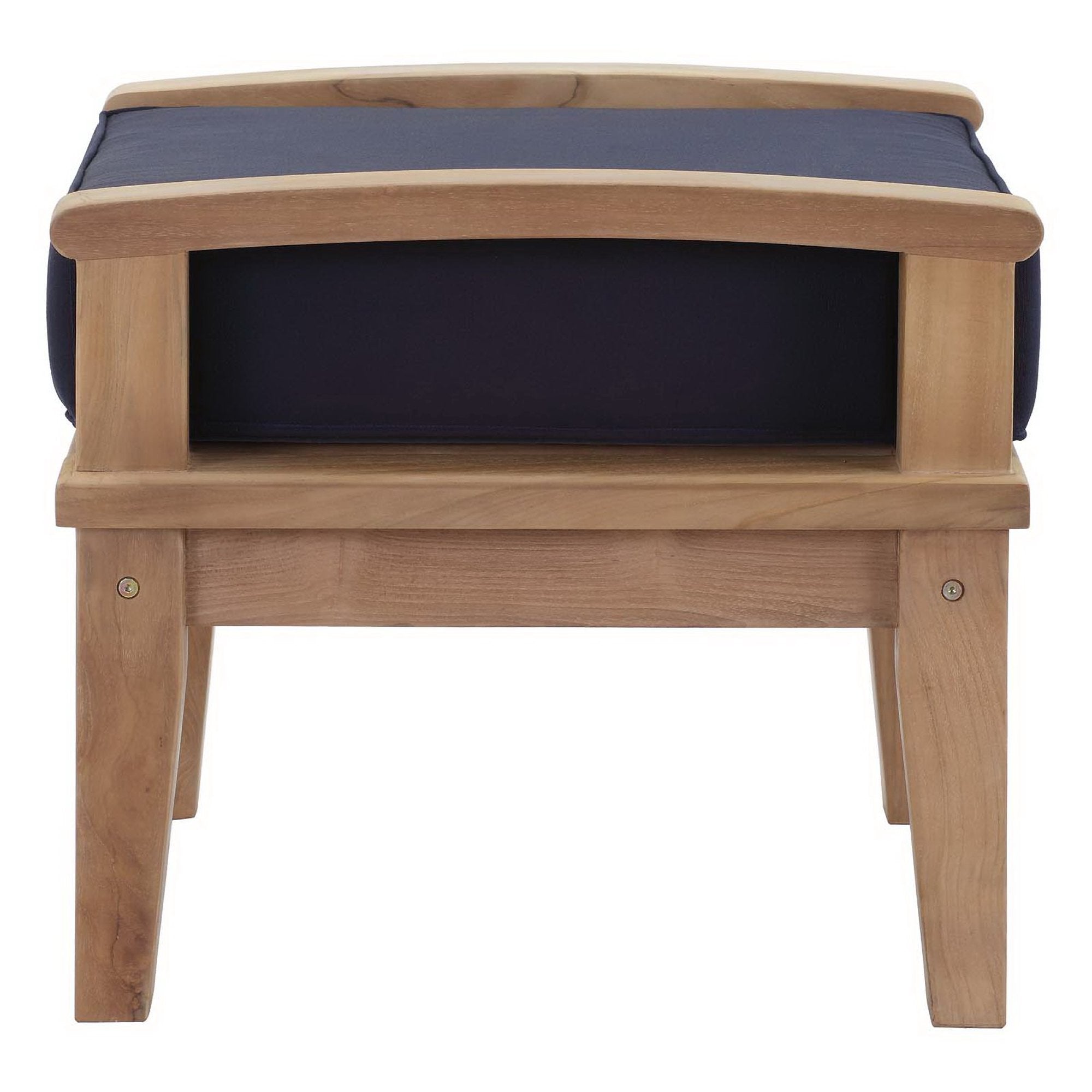 Marina Outdoor Patio Teak Ottoman