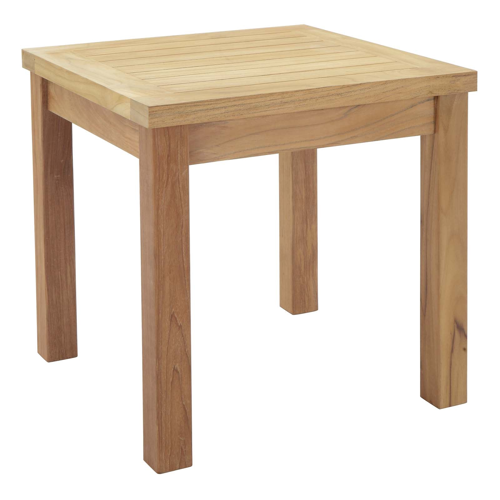 Marina Outdoor Patio Teak Side Table-Outdoor Side Table-Modway-Wall2Wall Furnishings