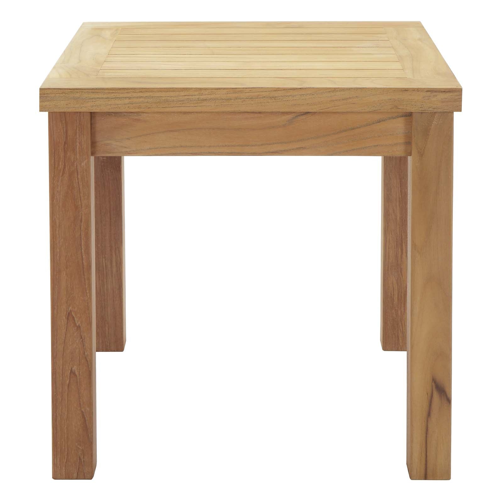 Marina Outdoor Patio Teak Side Table-Outdoor Side Table-Modway-Wall2Wall Furnishings