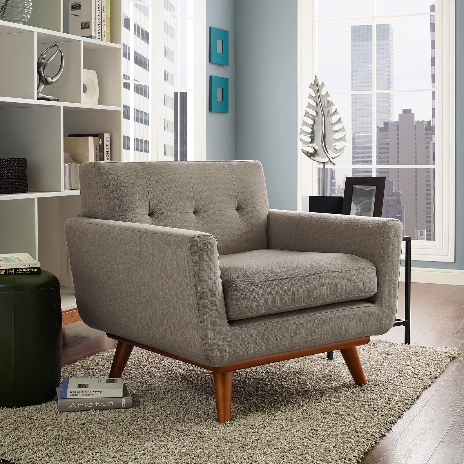 Engage Upholstered Fabric Armchair-Armchair-Modway-Wall2Wall Furnishings