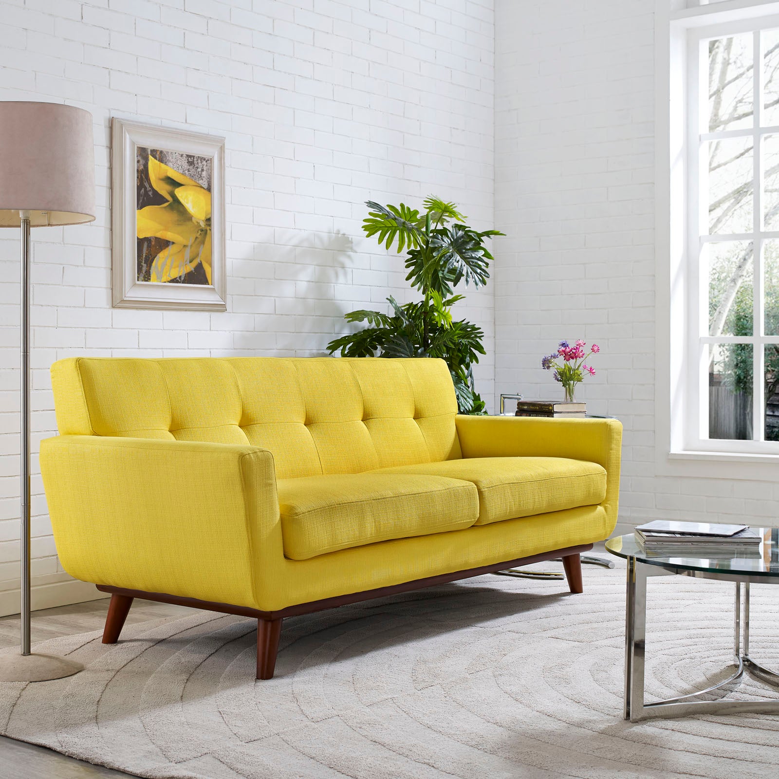 Engage Upholstered Fabric Loveseat-Loveseat-Modway-Wall2Wall Furnishings