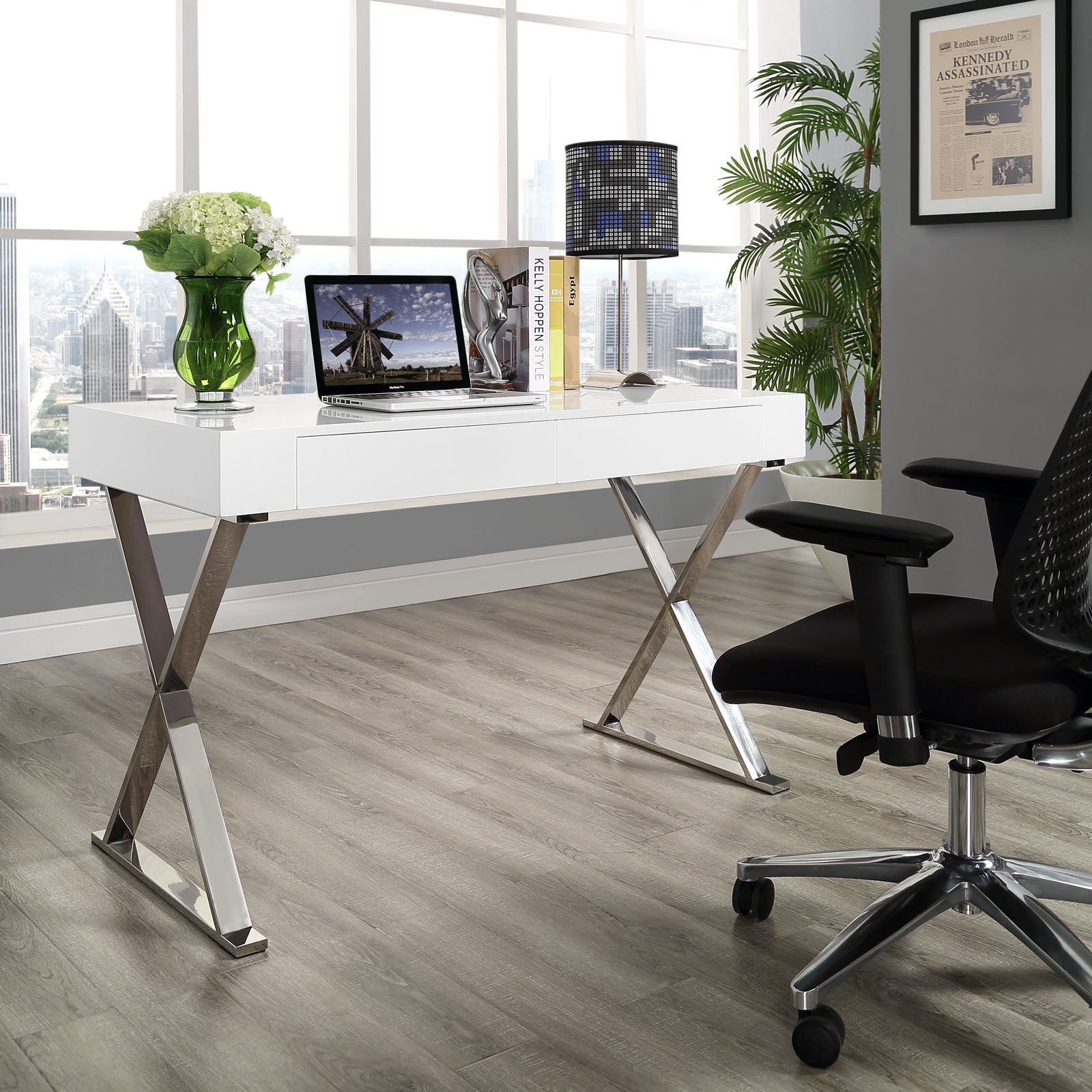 Sector Office Desk-Desk-Modway-Wall2Wall Furnishings