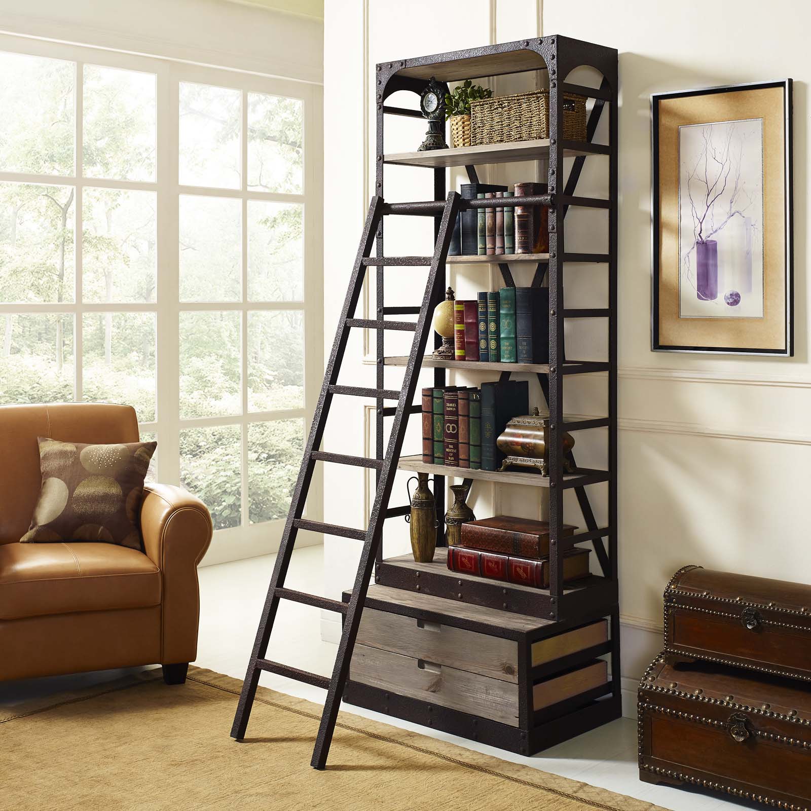 Velocity Wood Bookshelf-Bookcase-Modway-Wall2Wall Furnishings