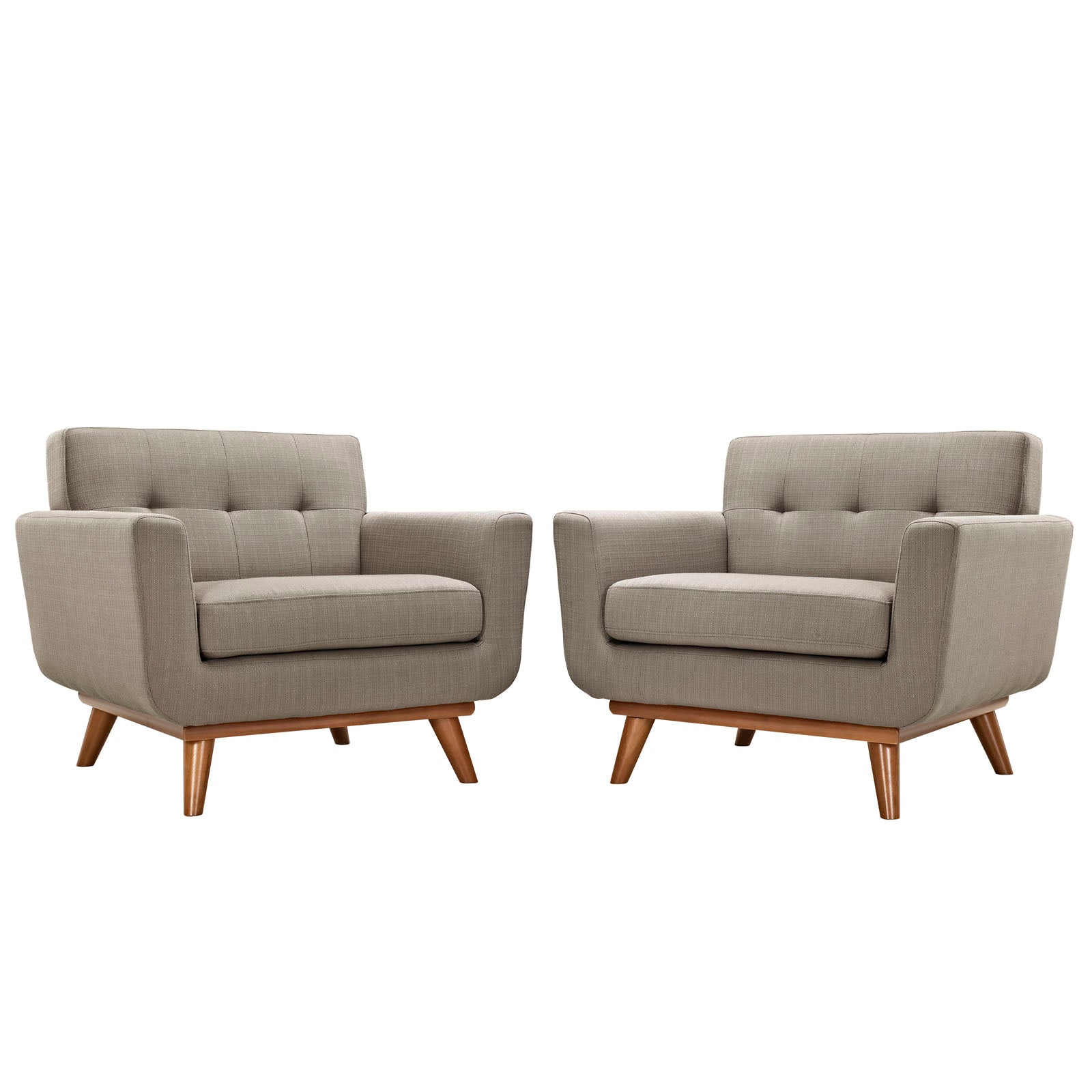 Engage Armchair Wood Set of 2-Sofa Set-Modway-Wall2Wall Furnishings