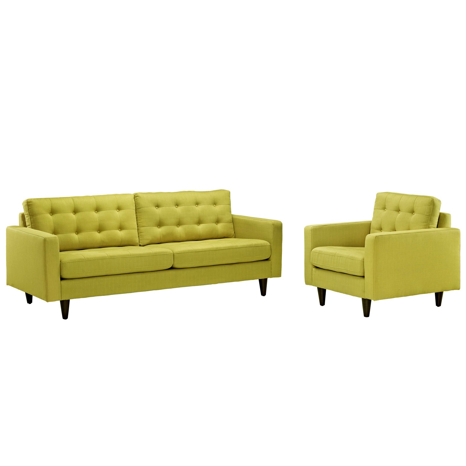 Empress Armchair and Sofa Set of 2-Sofa Set-Modway-Wall2Wall Furnishings