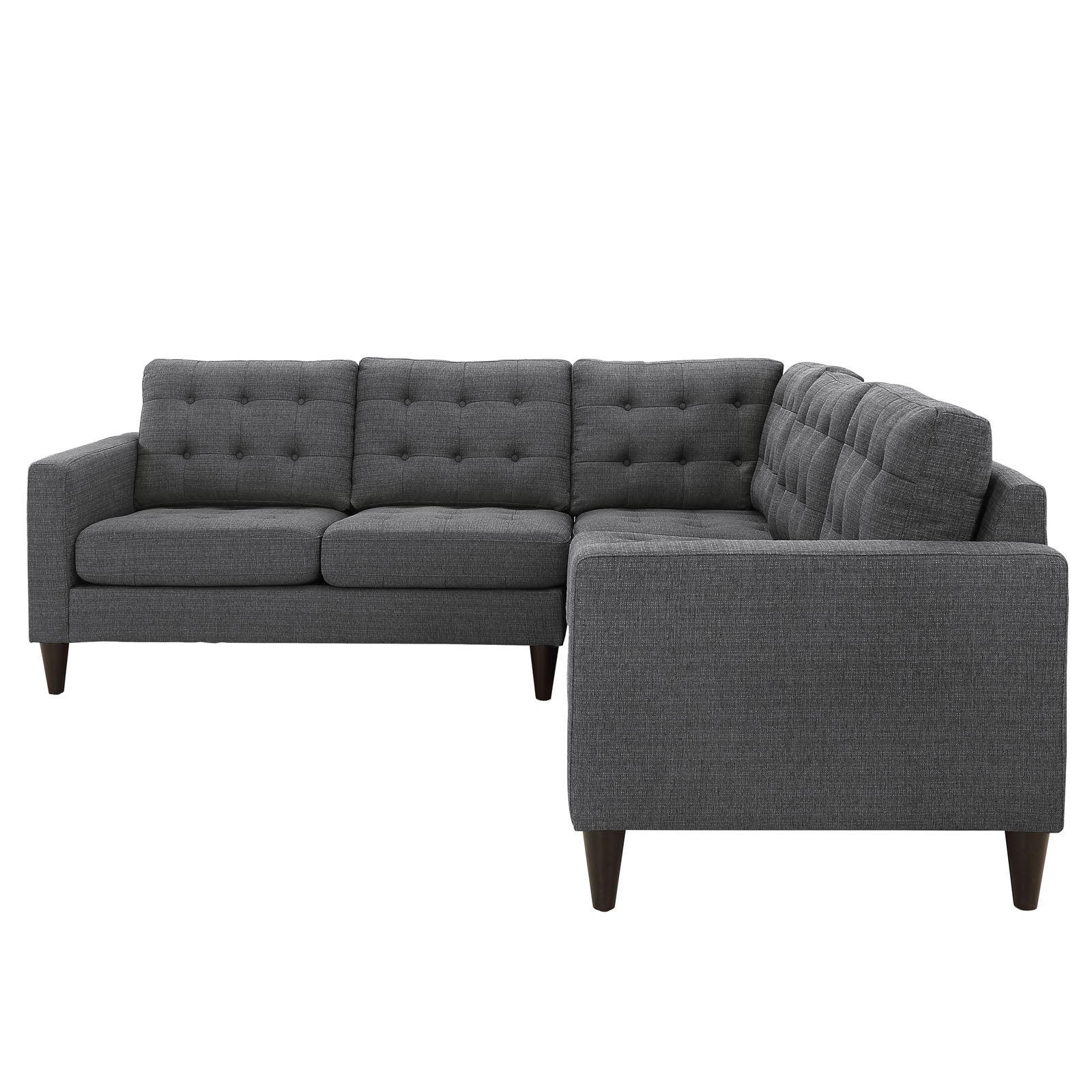 Empress 3 Piece Upholstered Fabric Sectional Sofa Set-Sectional-Modway-Wall2Wall Furnishings