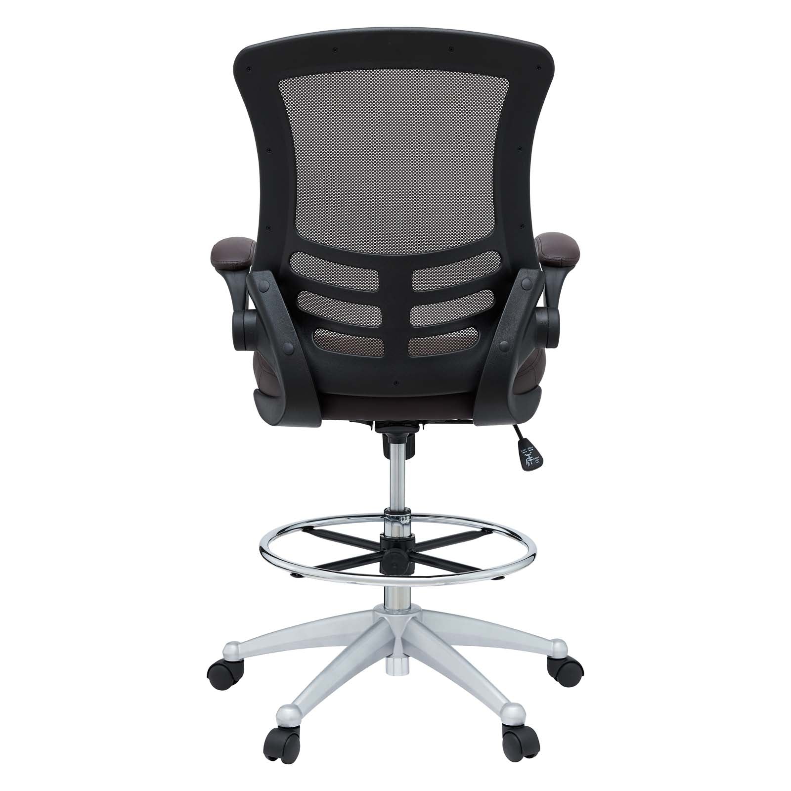 Attainment Vinyl Drafting Chair-Office Chair-Modway-Wall2Wall Furnishings