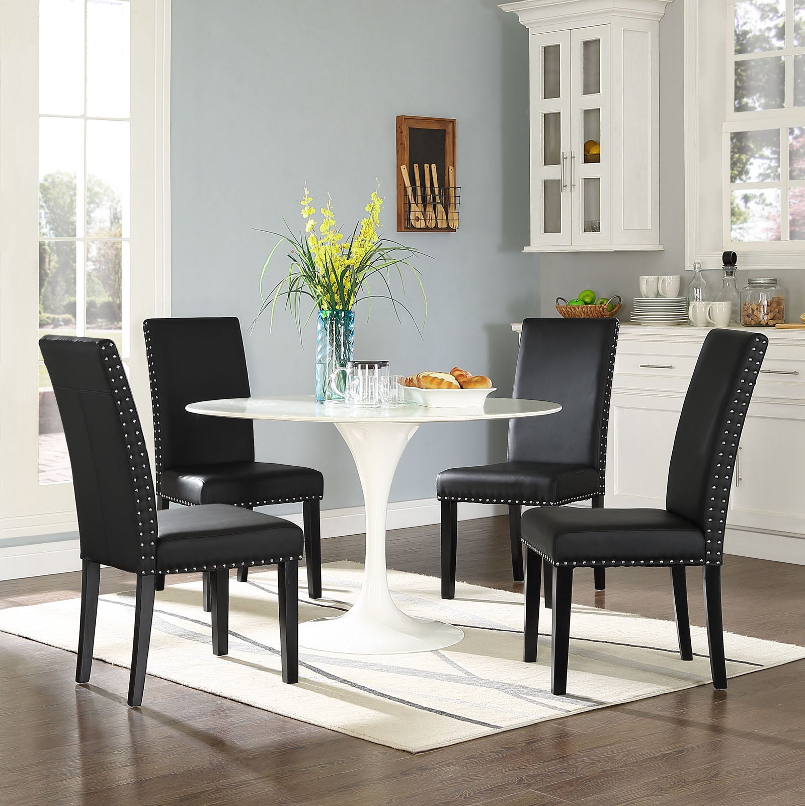 Parcel Dining Faux Leather Side Chair-Dining Chair-Modway-Wall2Wall Furnishings