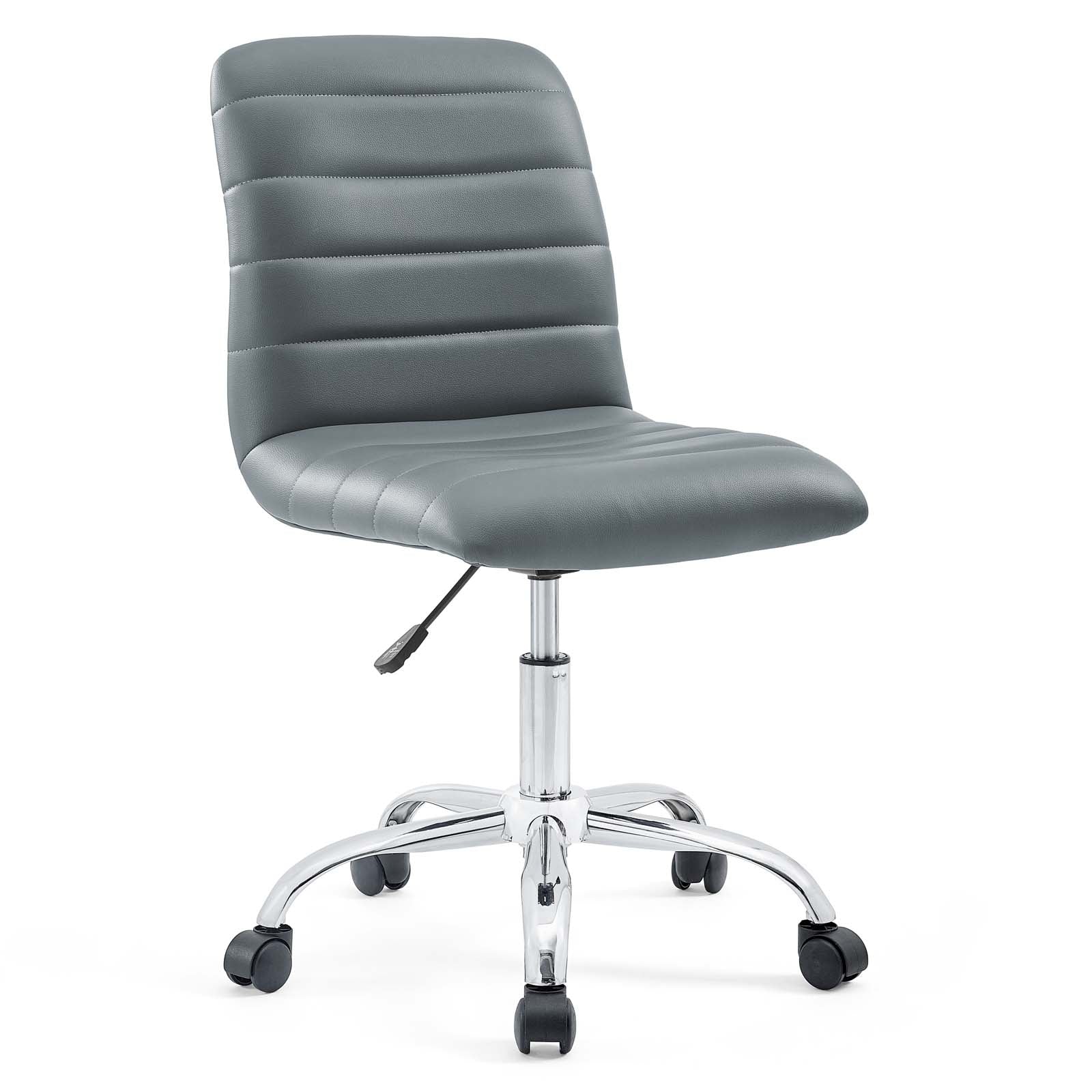 Ripple Armless Mid Back Vinyl Office Chair-Office Chair-Modway-Wall2Wall Furnishings