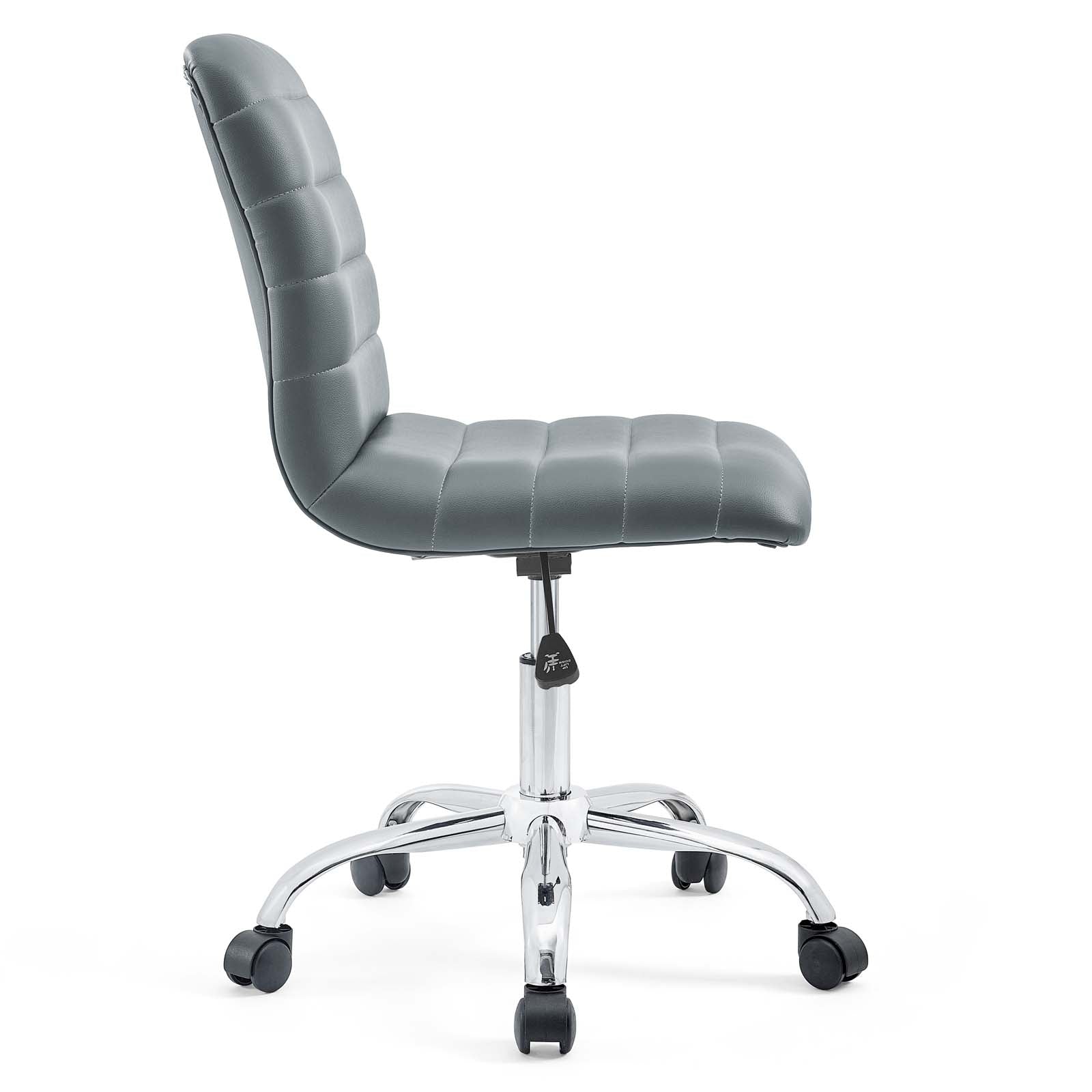 Ripple Armless Mid Back Vinyl Office Chair-Office Chair-Modway-Wall2Wall Furnishings