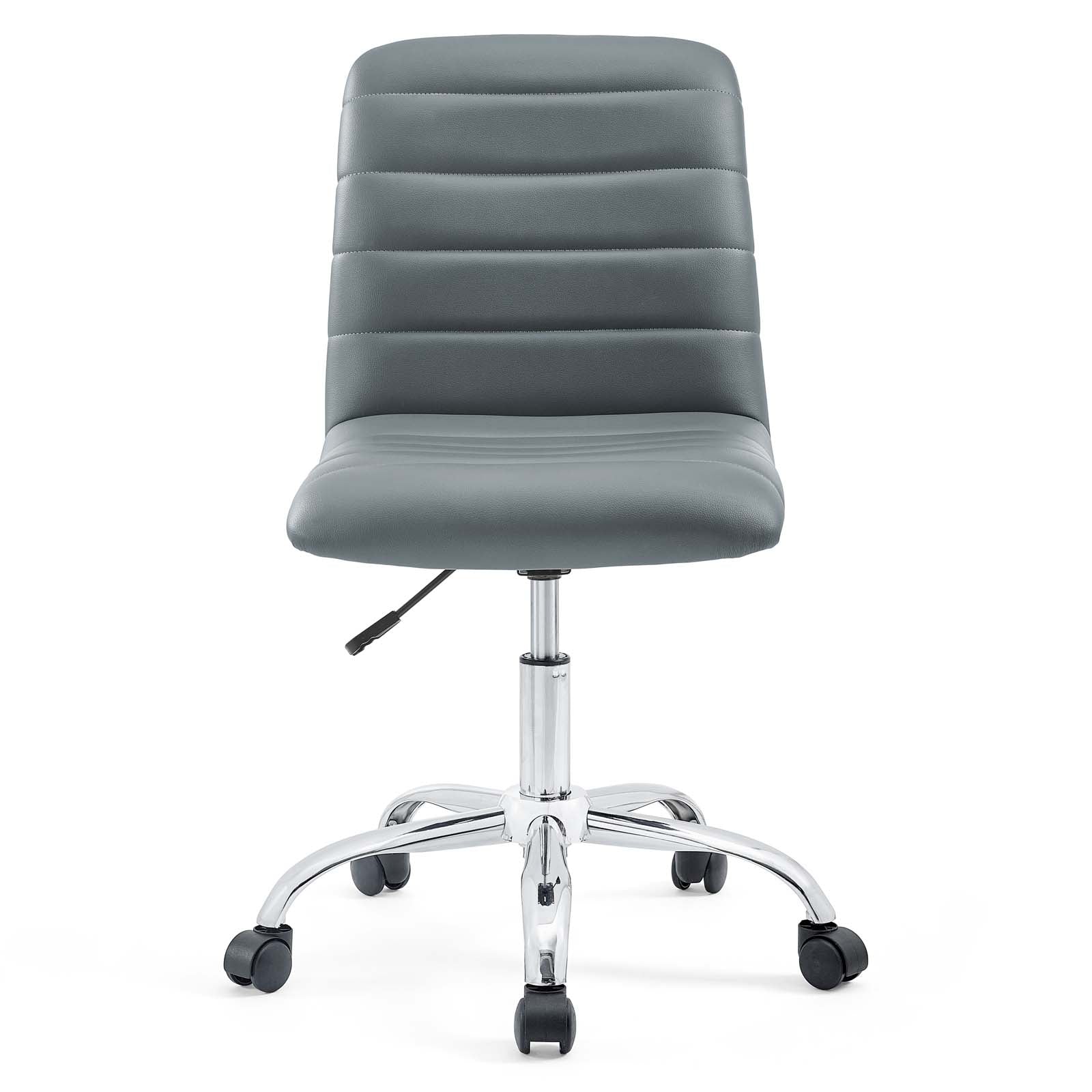 Ripple Armless Mid Back Vinyl Office Chair-Office Chair-Modway-Wall2Wall Furnishings