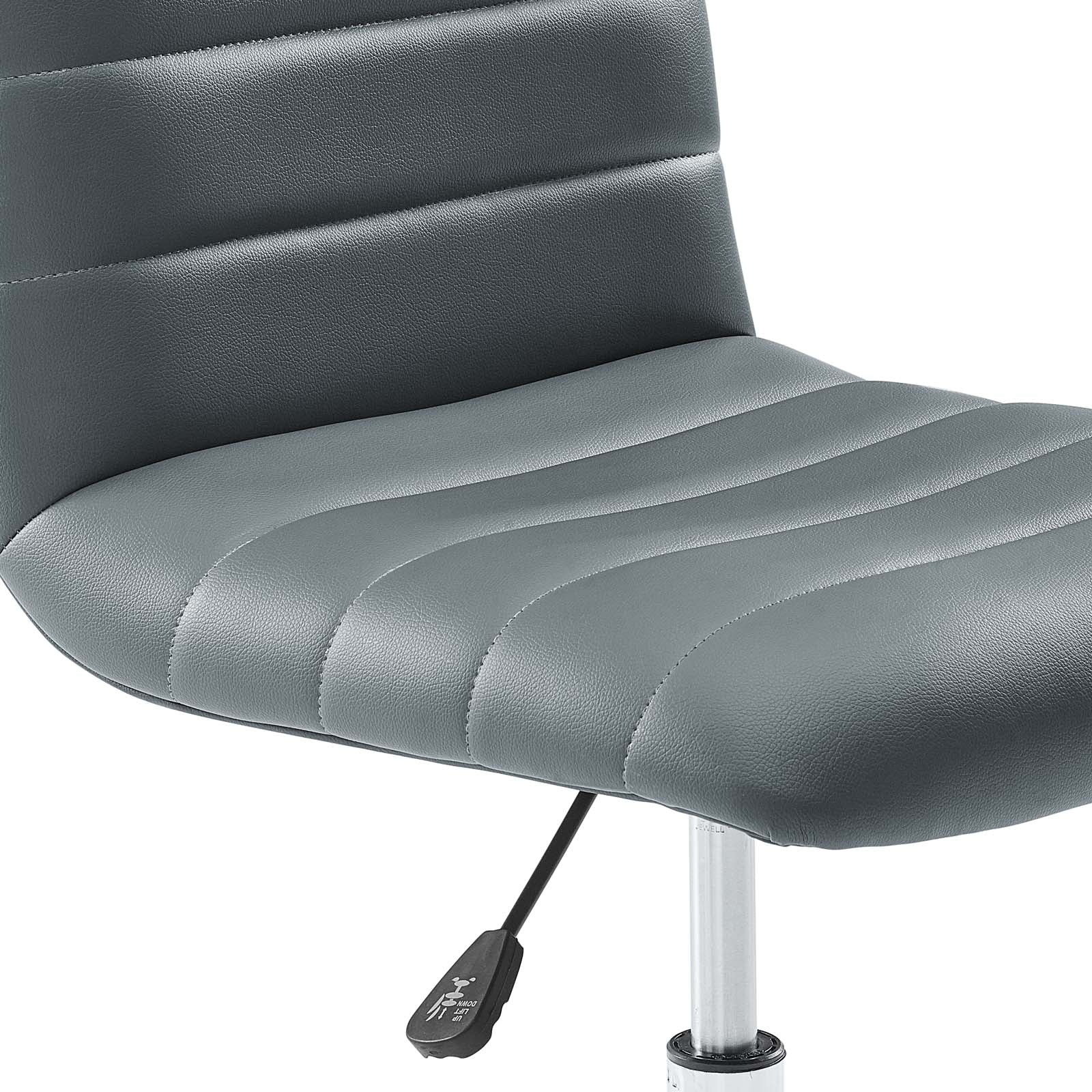 Ripple Armless Mid Back Vinyl Office Chair-Office Chair-Modway-Wall2Wall Furnishings