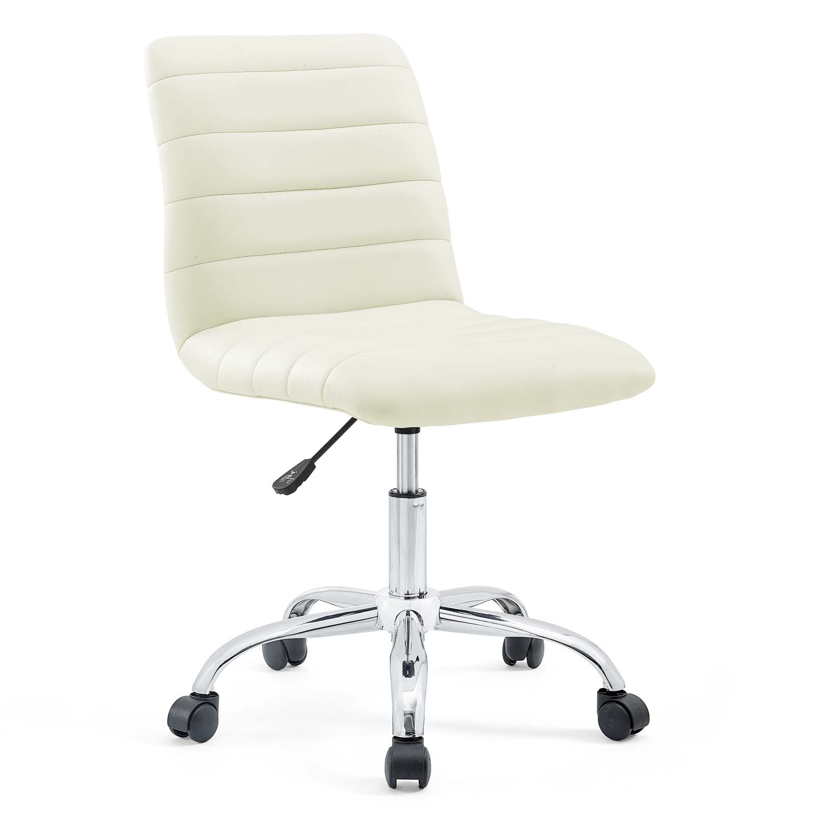 Ripple Armless Mid Back Vinyl Office Chair-Office Chair-Modway-Wall2Wall Furnishings