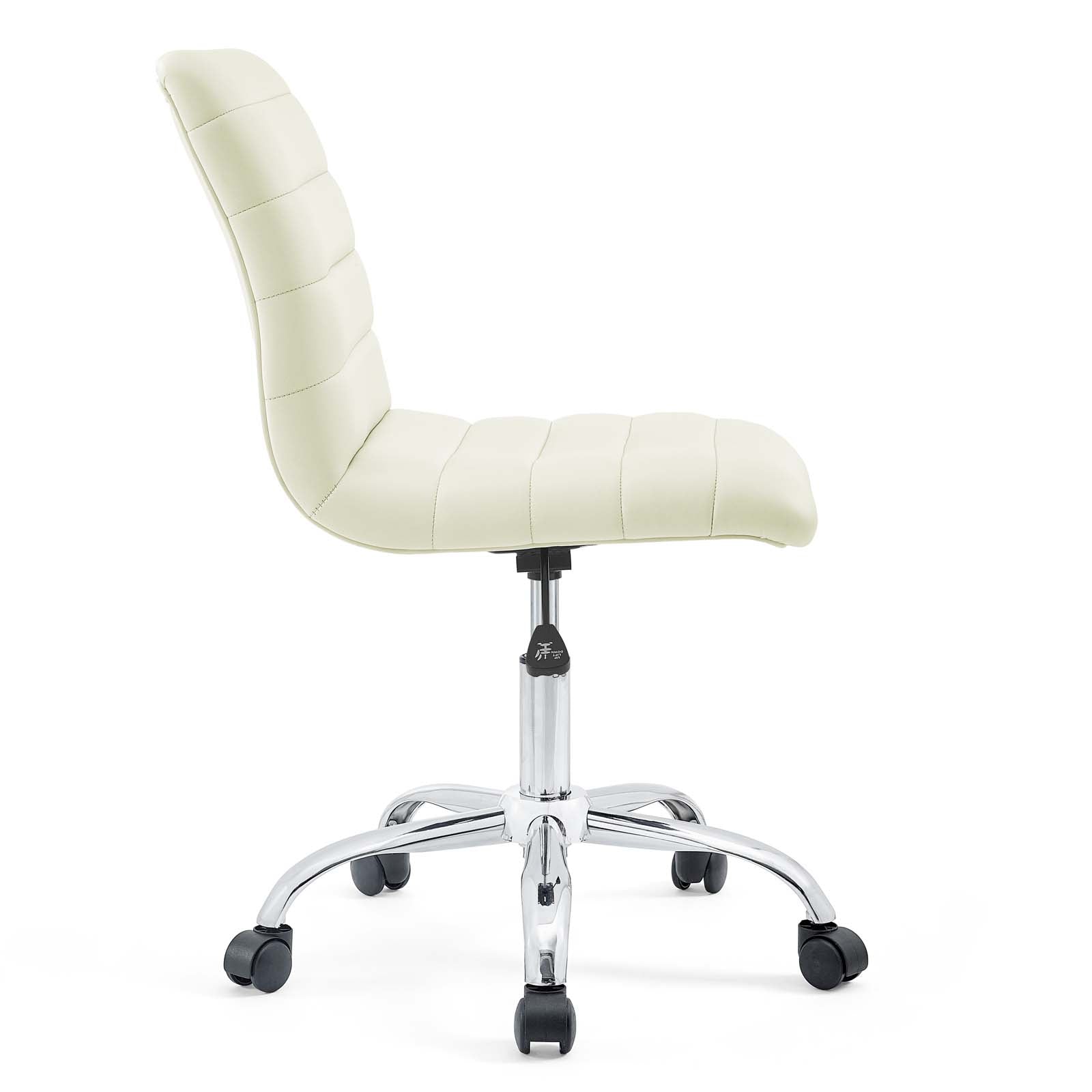 Ripple Armless Mid Back Vinyl Office Chair-Office Chair-Modway-Wall2Wall Furnishings