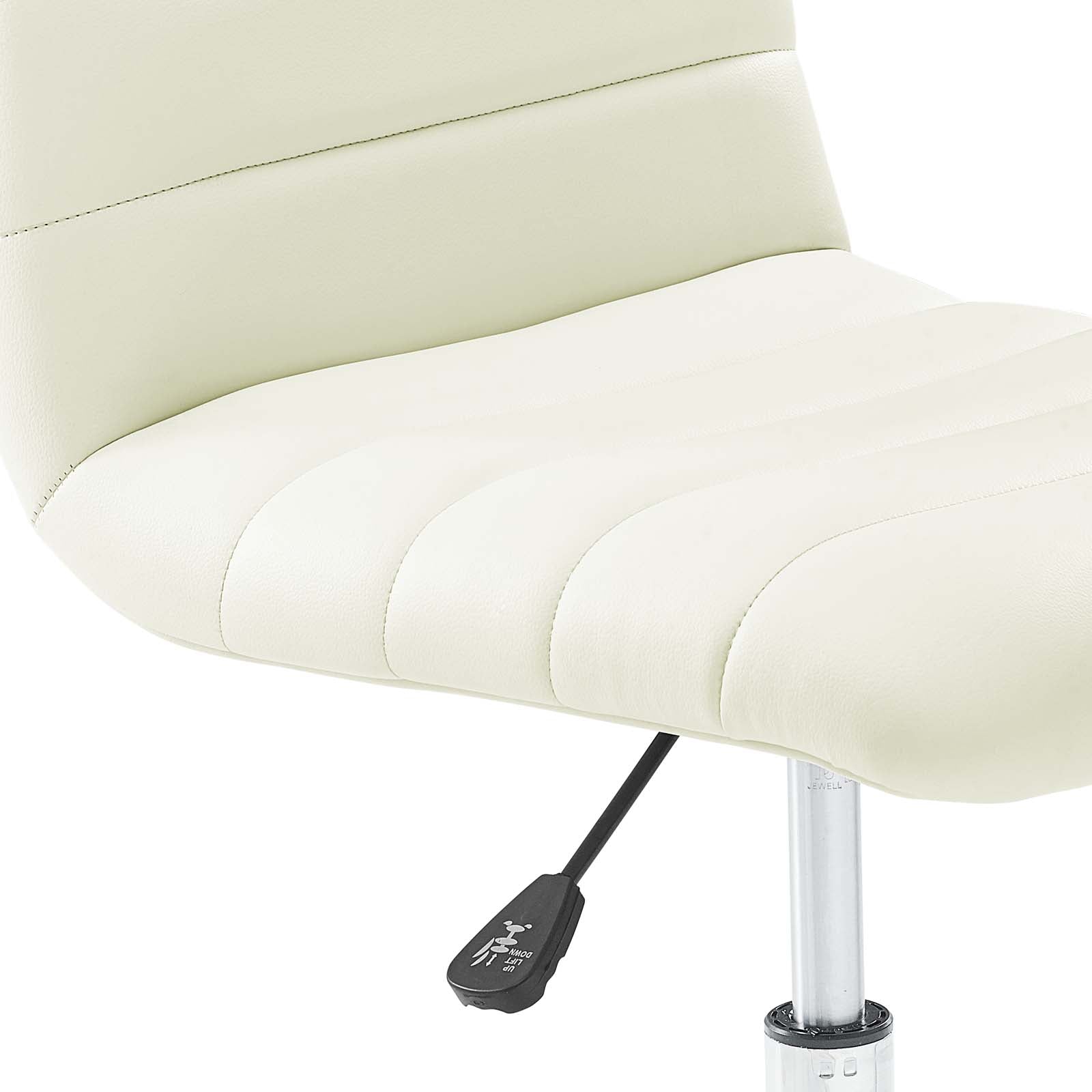 Ripple Armless Mid Back Vinyl Office Chair-Office Chair-Modway-Wall2Wall Furnishings