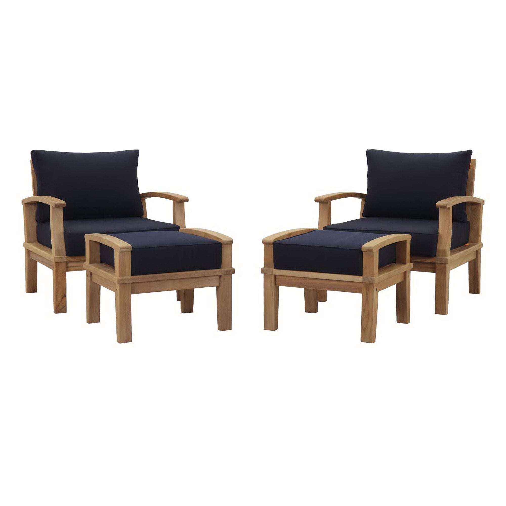 Marina 4 Piece Outdoor Patio Teak Set