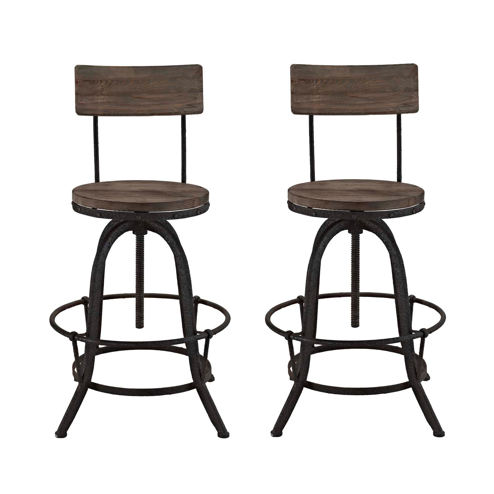 Procure Bar Stool Set of 2-Dining Chair-Modway-Wall2Wall Furnishings