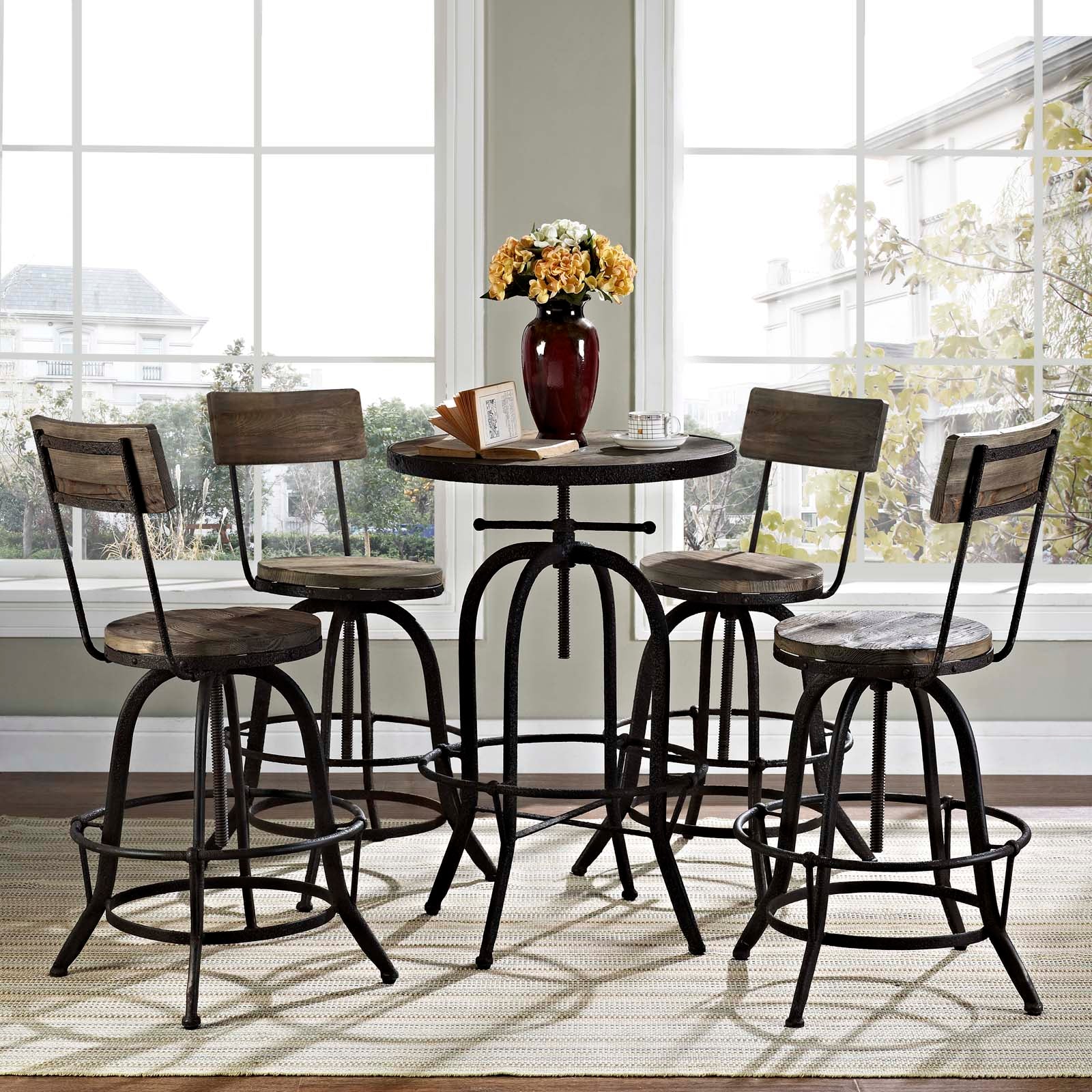 Procure Bar Stool Set of 4-Dining Chair-Modway-Wall2Wall Furnishings