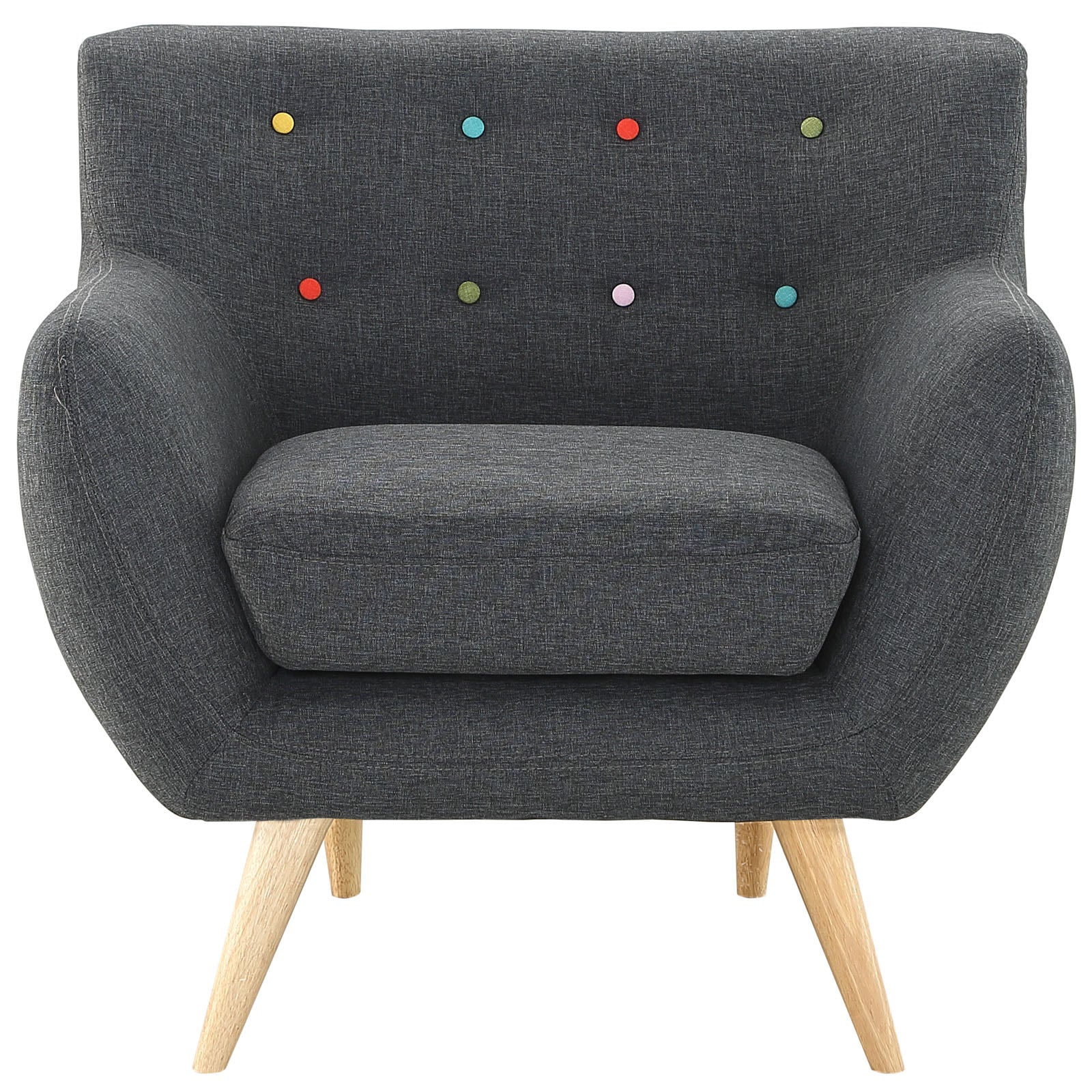 Remark Upholstered Fabric Armchair-Arm Chair-Modway-Wall2Wall Furnishings