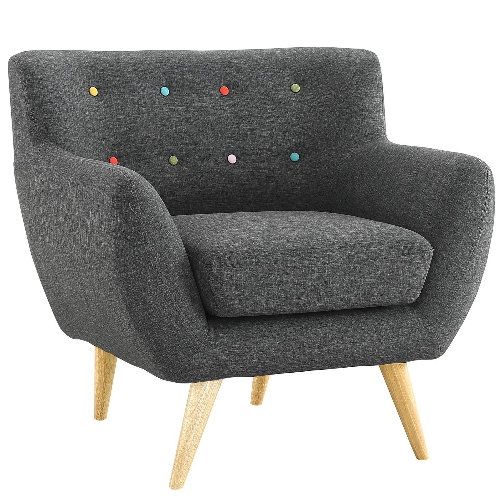 Remark Upholstered Fabric Armchair-Arm Chair-Modway-Wall2Wall Furnishings