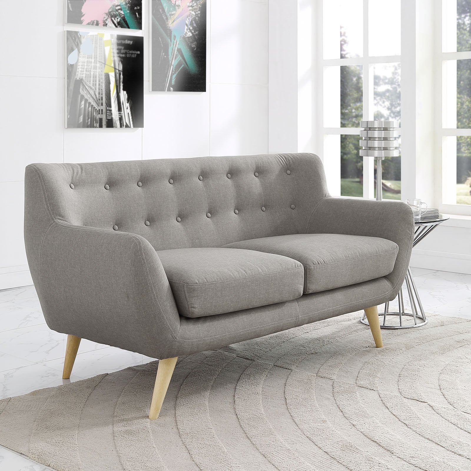 Remark Upholstered Fabric Loveseat-Loveseat-Modway-Wall2Wall Furnishings