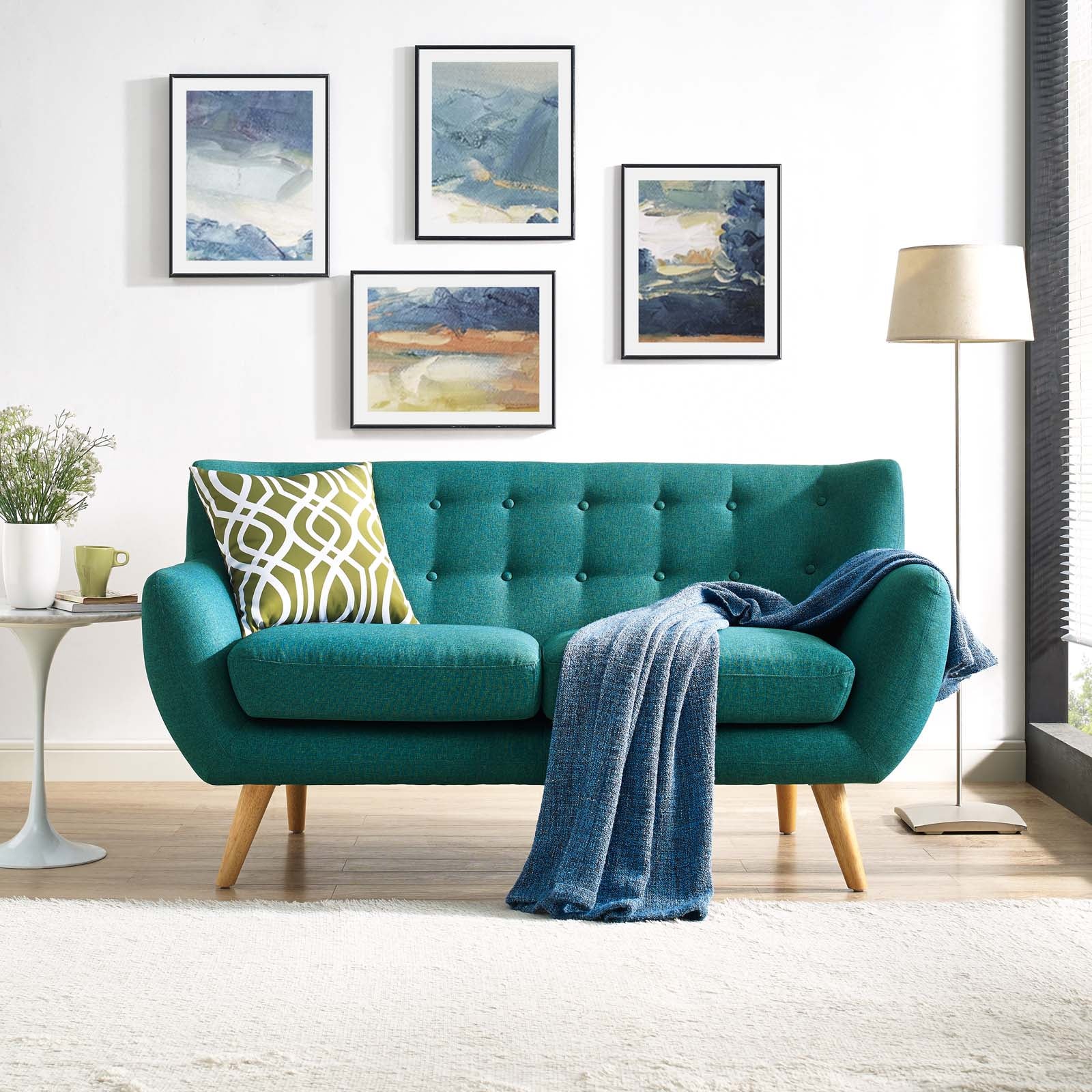 Remark Upholstered Fabric Loveseat-Loveseat-Modway-Wall2Wall Furnishings
