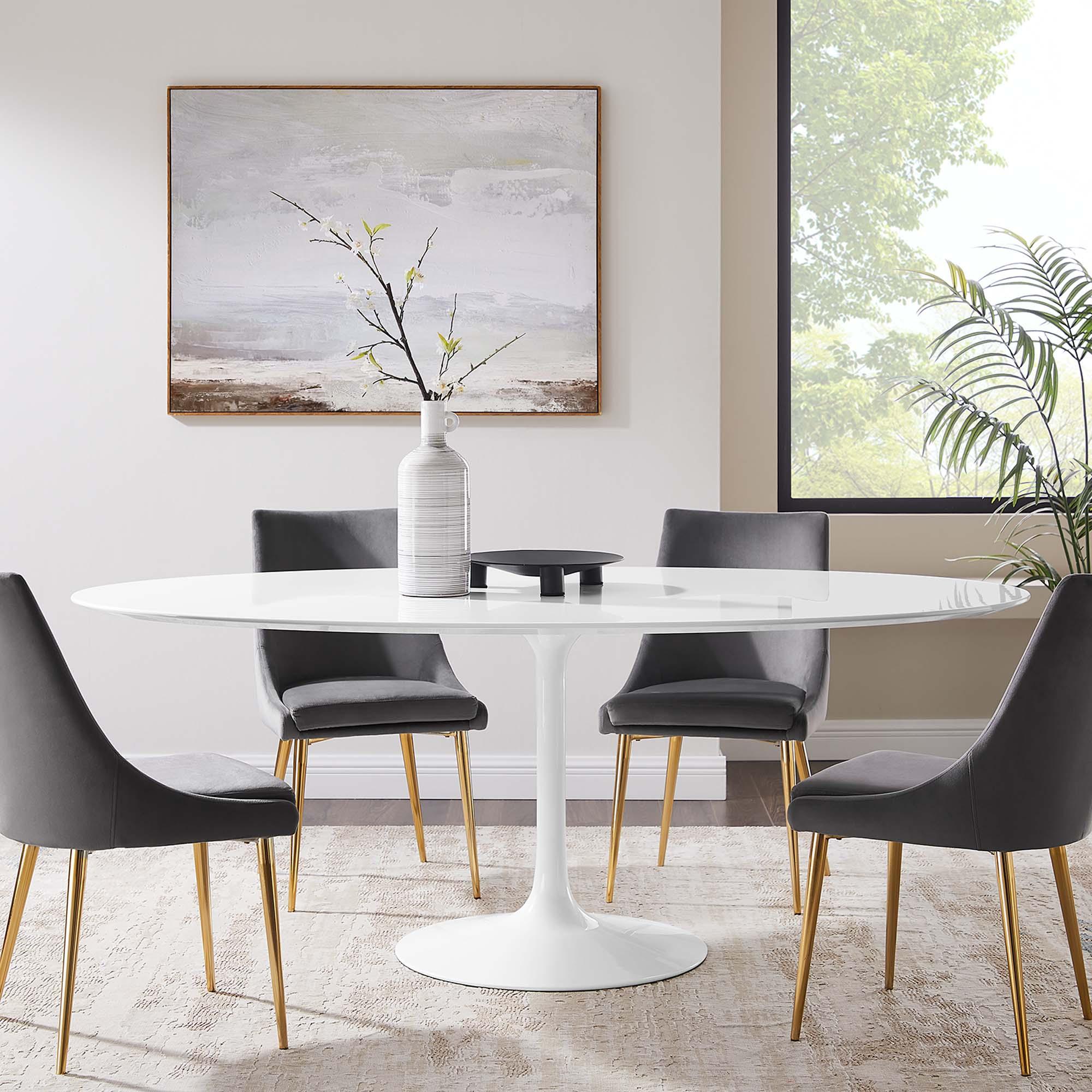 Lippa 78" Oval Wood Dining Table