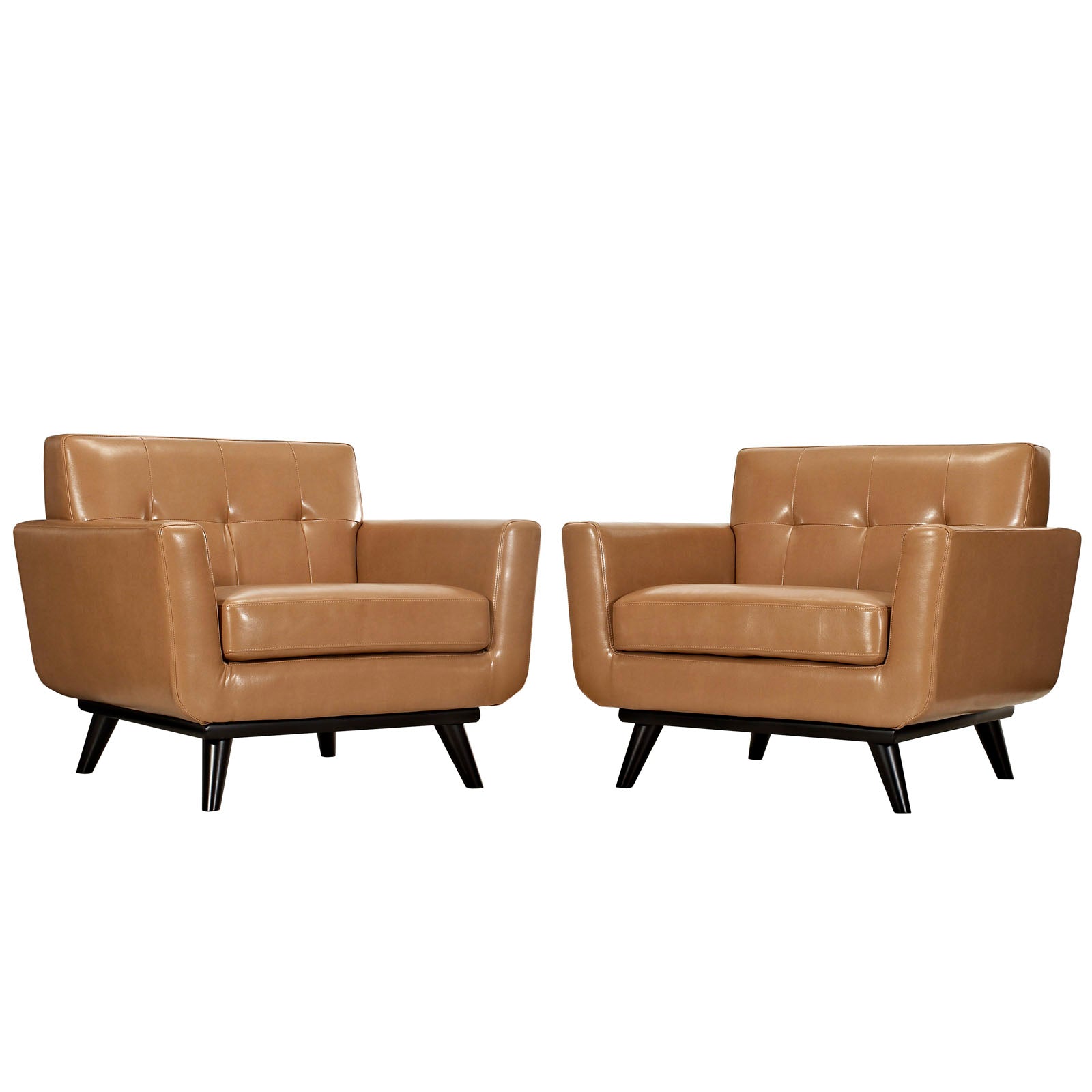 Engage Leather Sofa Set-Sofa Set-Modway-Wall2Wall Furnishings