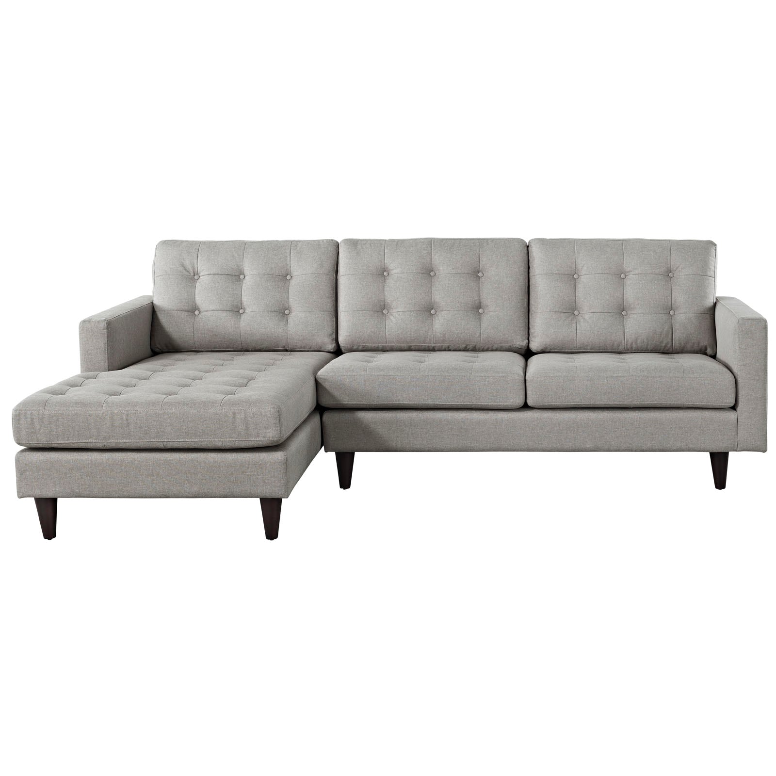 Empress Left-Facing Upholstered Fabric Sectional Sofa-Sectional-Modway-Wall2Wall Furnishings