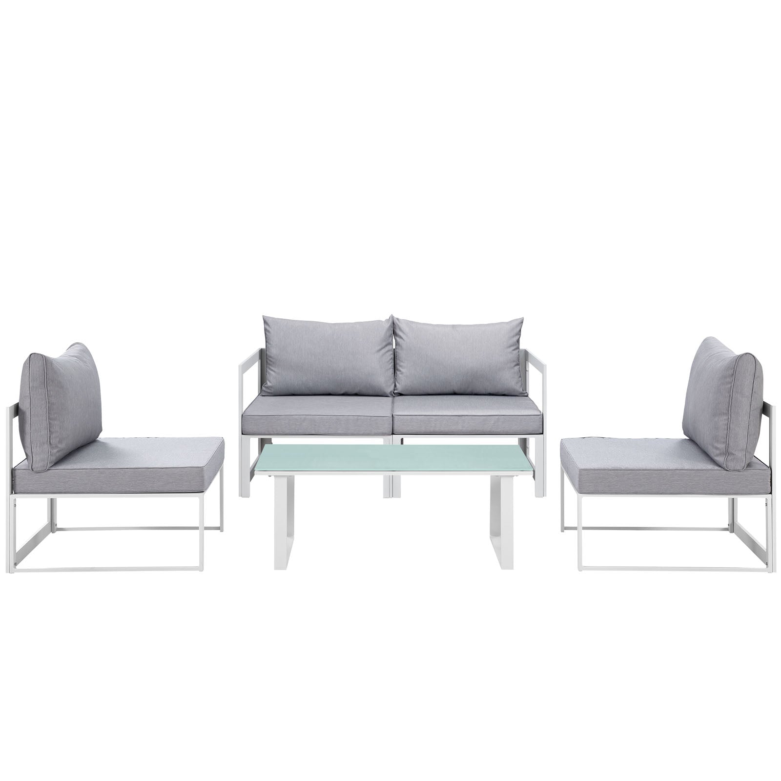 Fortuna 5 Piece Outdoor Patio Sectional Sofa Set-Outdoor Set-Modway-Wall2Wall Furnishings