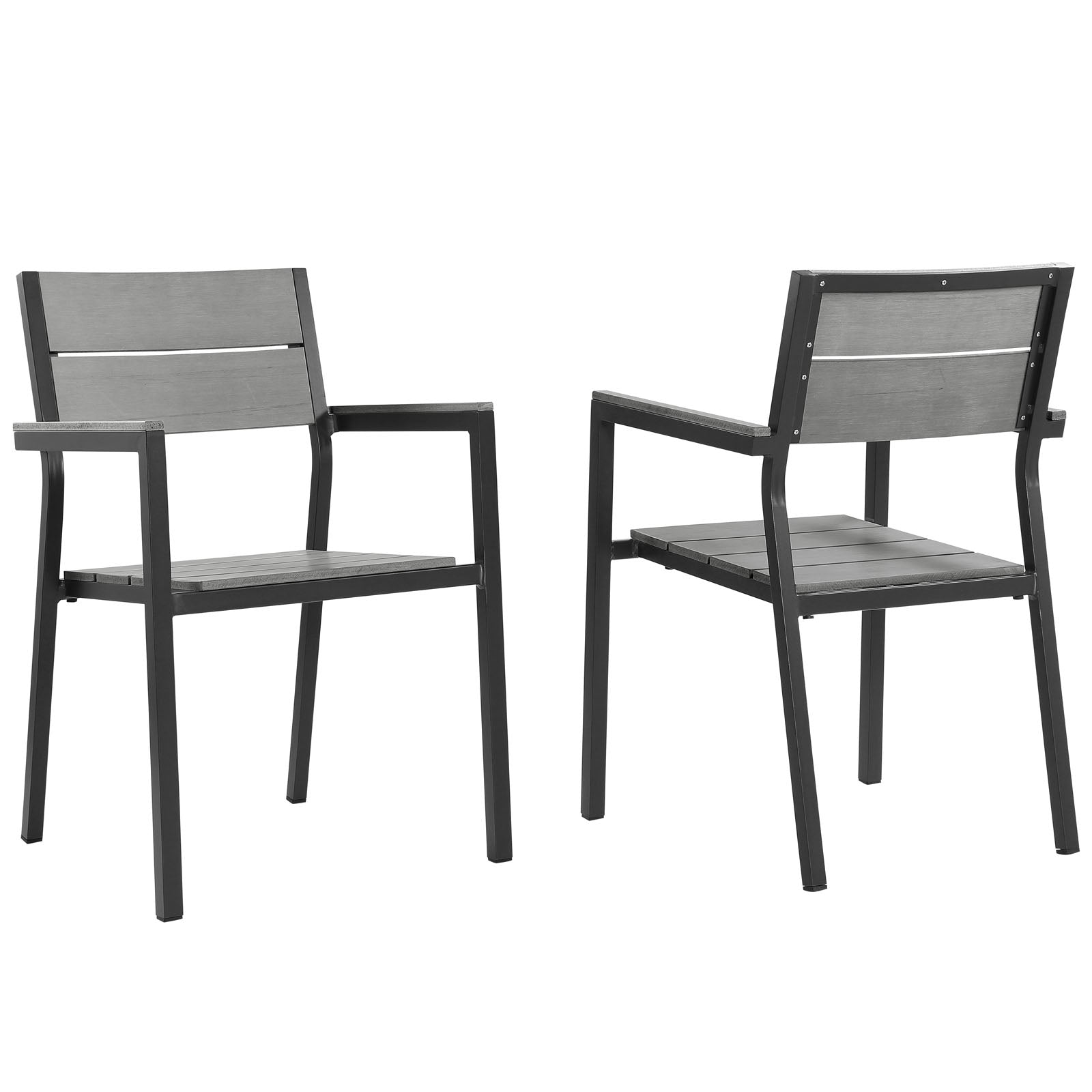 Maine Dining Armchair Outdoor Patio Set of 2-Outdoor Set-Modway-Wall2Wall Furnishings