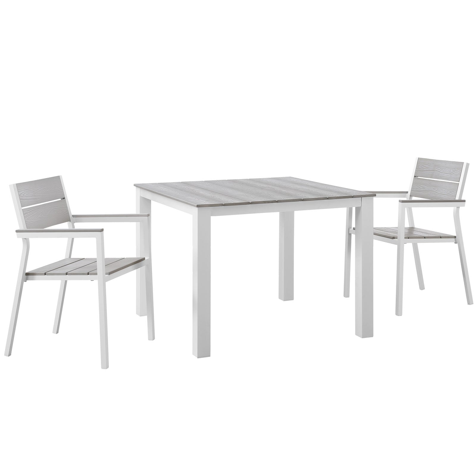 Maine 3 Piece Outdoor Patio Dining Set-Outdoor Dining Set-Modway-Wall2Wall Furnishings