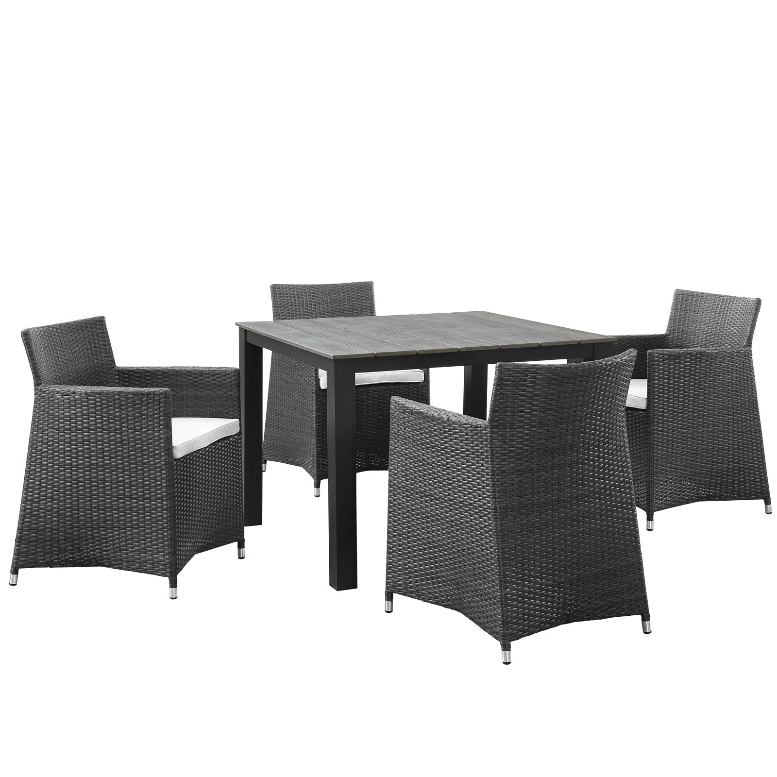 Junction 5 Piece Outdoor Patio Dining Set-Outdoor Dining Set-Modway-Wall2Wall Furnishings