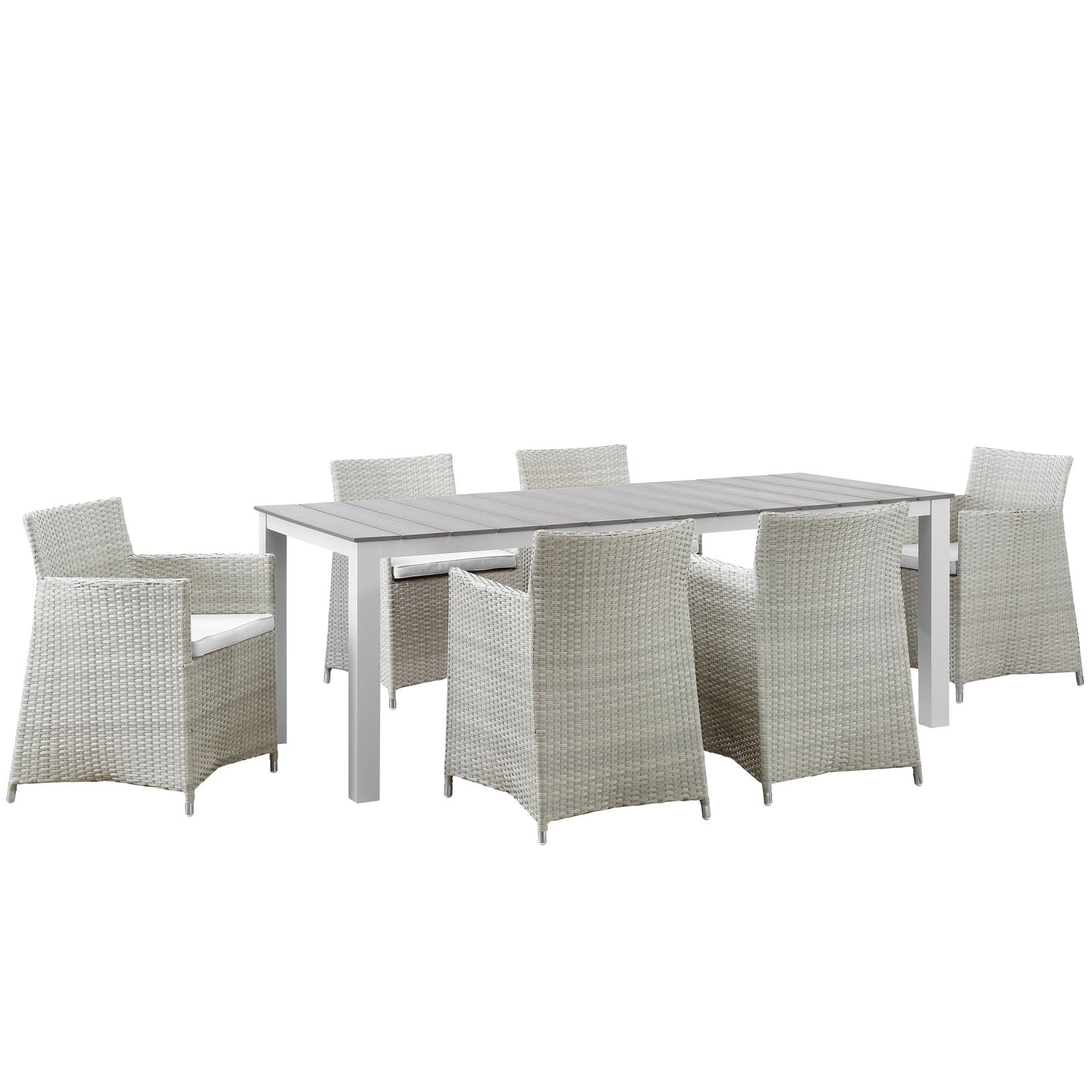 Junction 7 Piece Outdoor Patio Dining Set-Outdoor Dining Set-Modway-Wall2Wall Furnishings