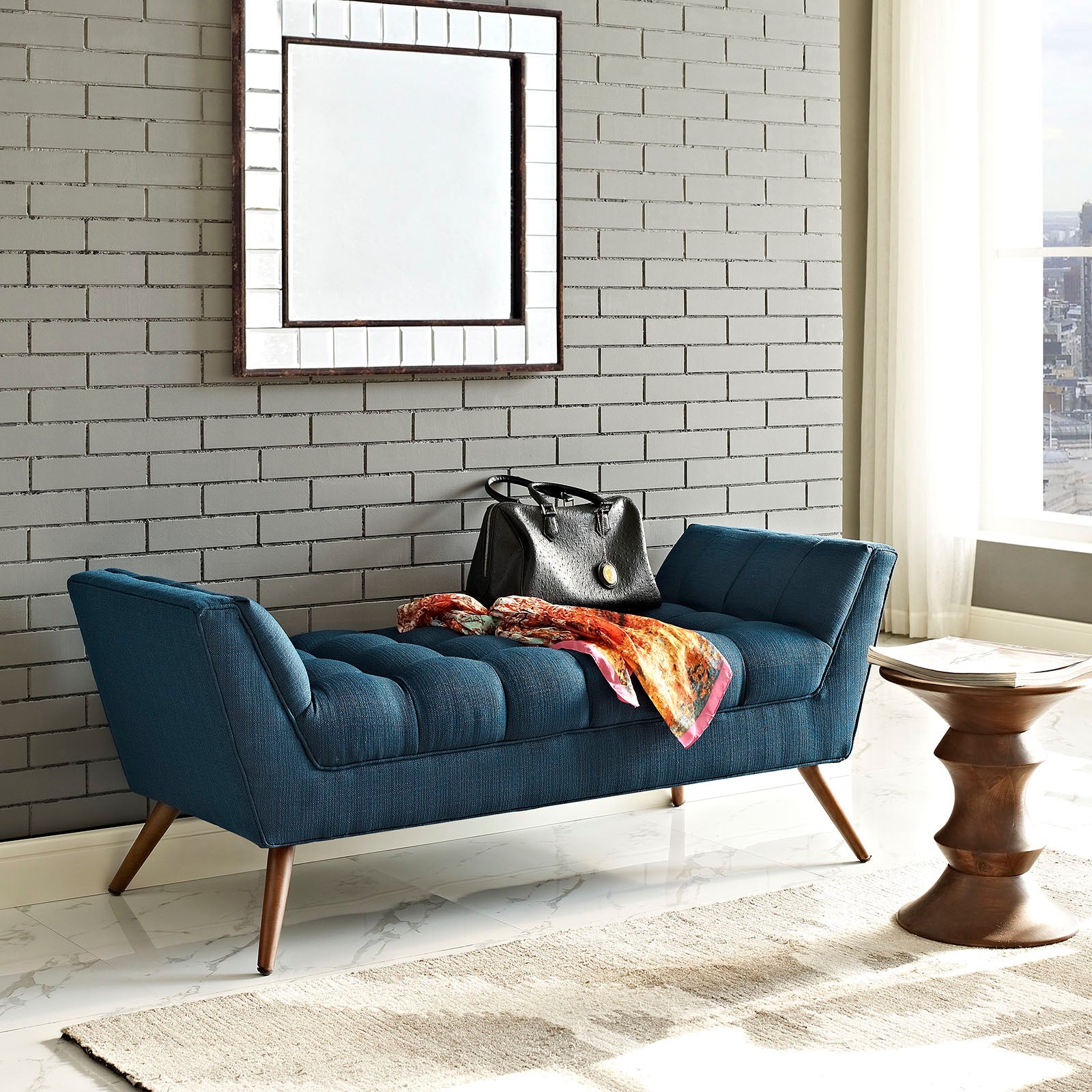 Response Medium Upholstered Fabric Bench-Bench-Modway-Wall2Wall Furnishings