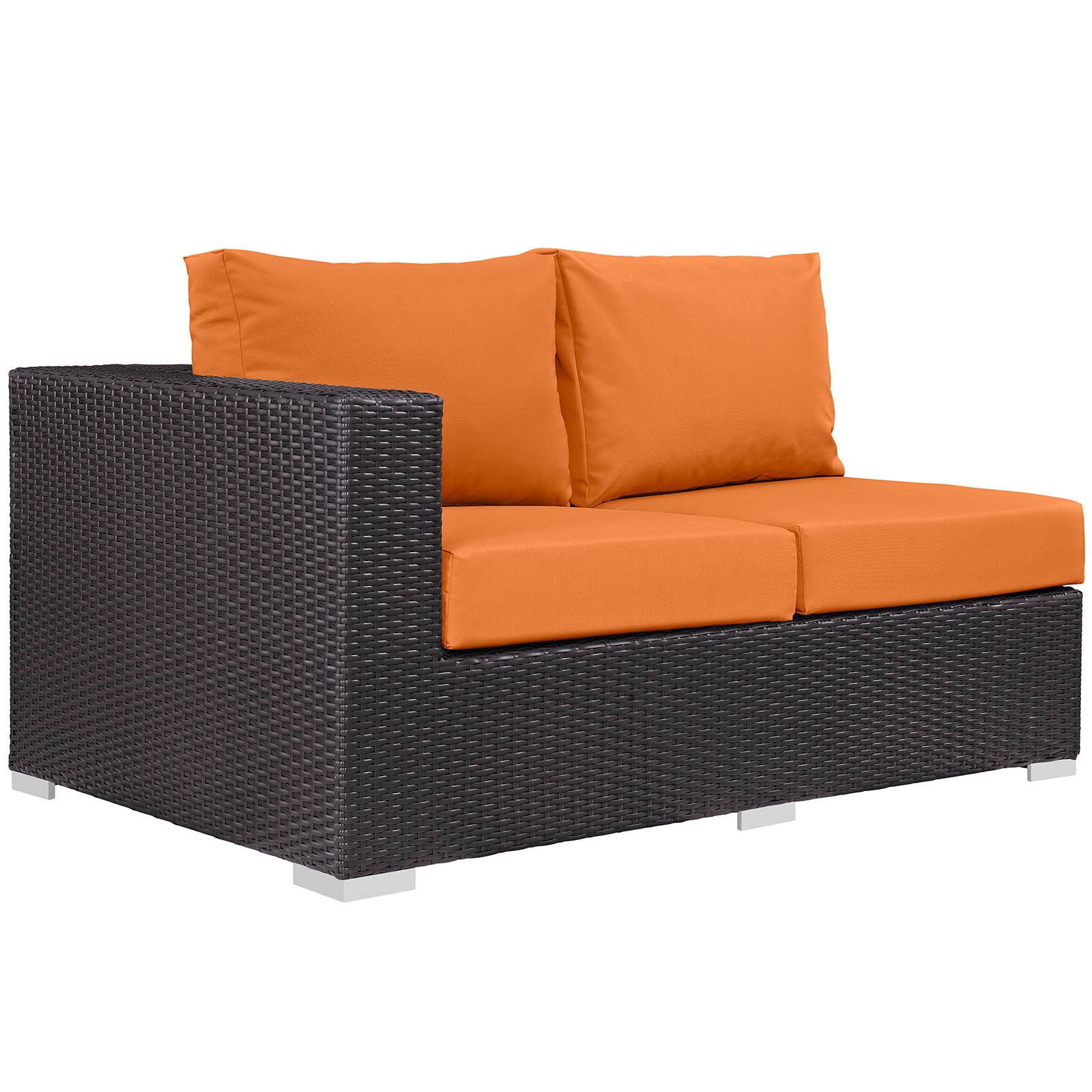 Convene Outdoor Patio Left Arm Loveseat-Outdoor Loveseat-Modway-Wall2Wall Furnishings