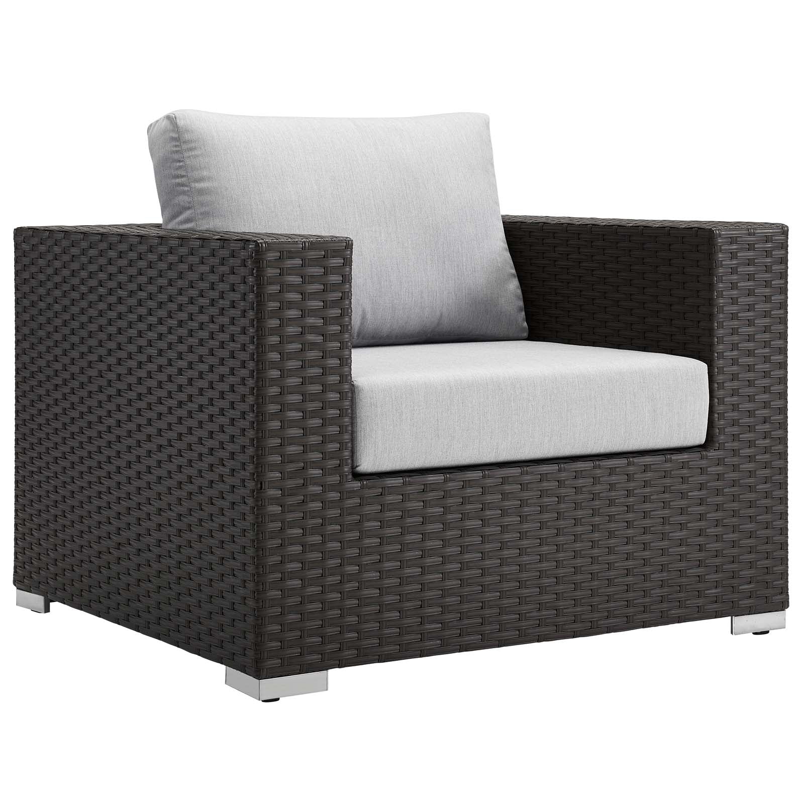 Sojourn Outdoor Patio Sunbrella® Armchair-Outdoor Arm Chair-Modway-Wall2Wall Furnishings
