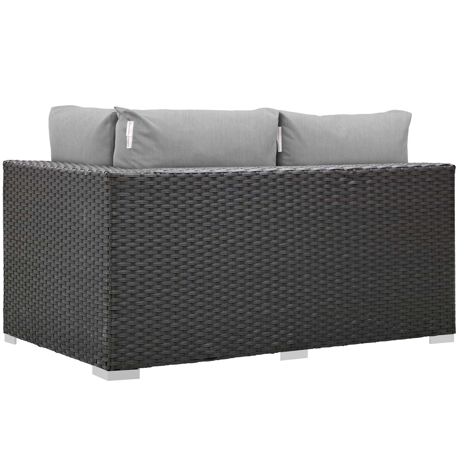 Sojourn Outdoor Patio Sunbrella® Right Arm Loveseat-Outdoor Loveseat-Modway-Wall2Wall Furnishings