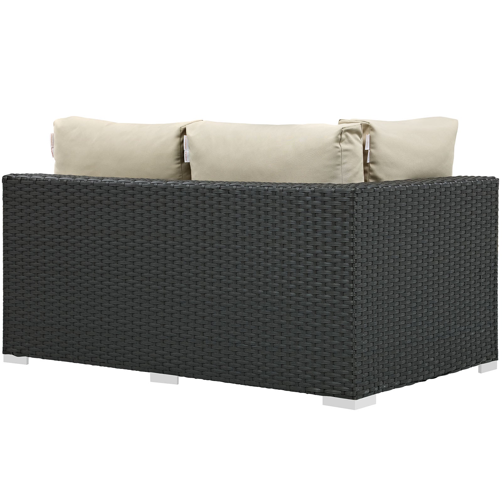 Sojourn Outdoor Patio Sunbrella® Left Arm Loveseat-Outdoor Loveseat-Modway-Wall2Wall Furnishings