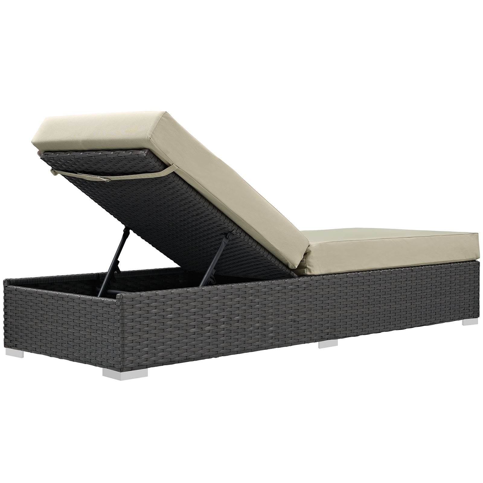 Sojourn Outdoor Patio Sunbrella® Chaise Lounge-Outdoor Chaise-Modway-Wall2Wall Furnishings
