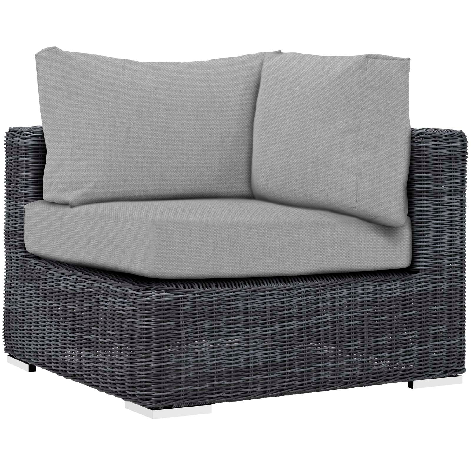 Summon Outdoor Patio Sunbrella® Corner-Outdoor Chair-Modway-Wall2Wall Furnishings